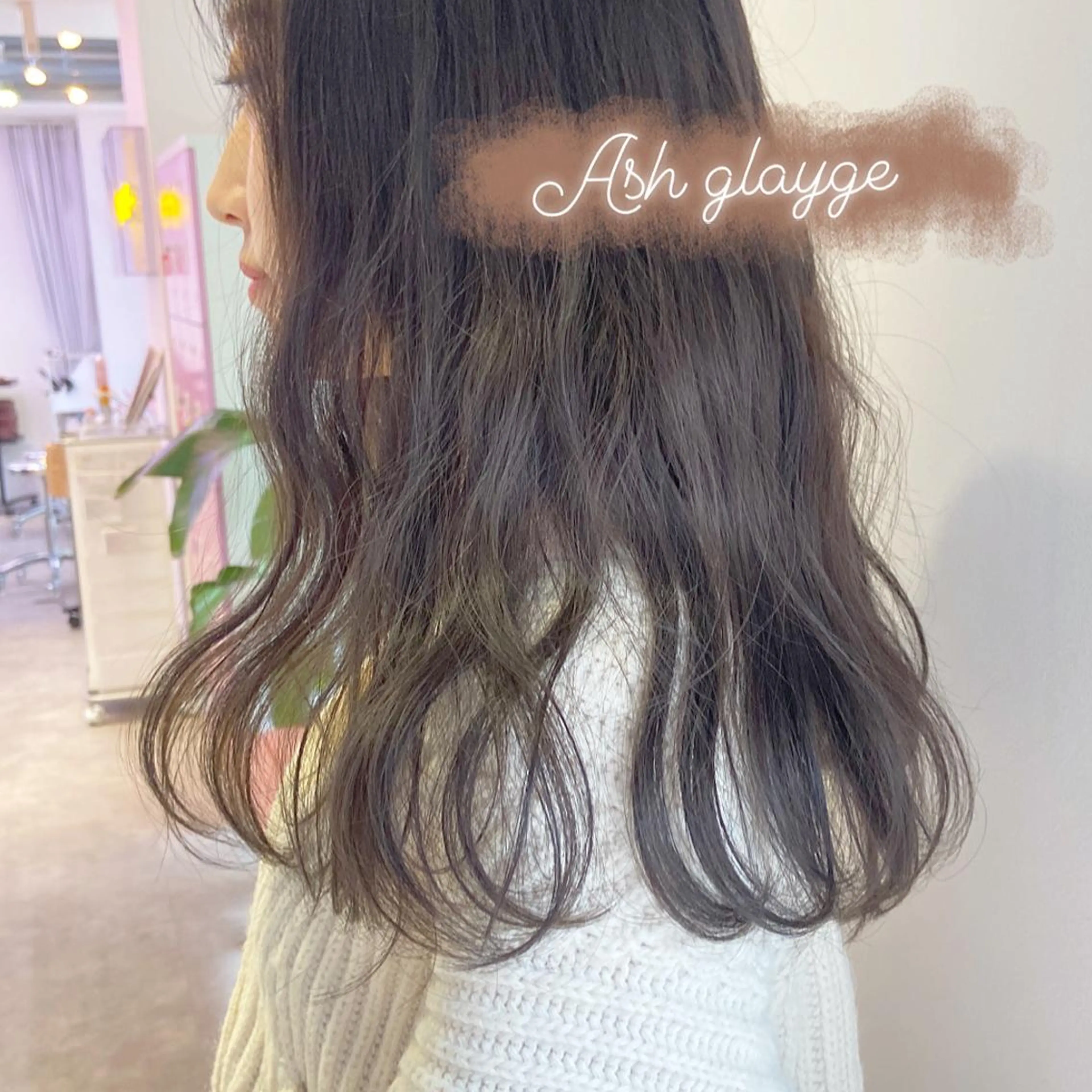 ロング カラー ヘアアレンジ アッシュ アッシュグレー アッシュグレージュ グレージュ レイヤーカット指名 No.1💖マユカのヘアスタイル