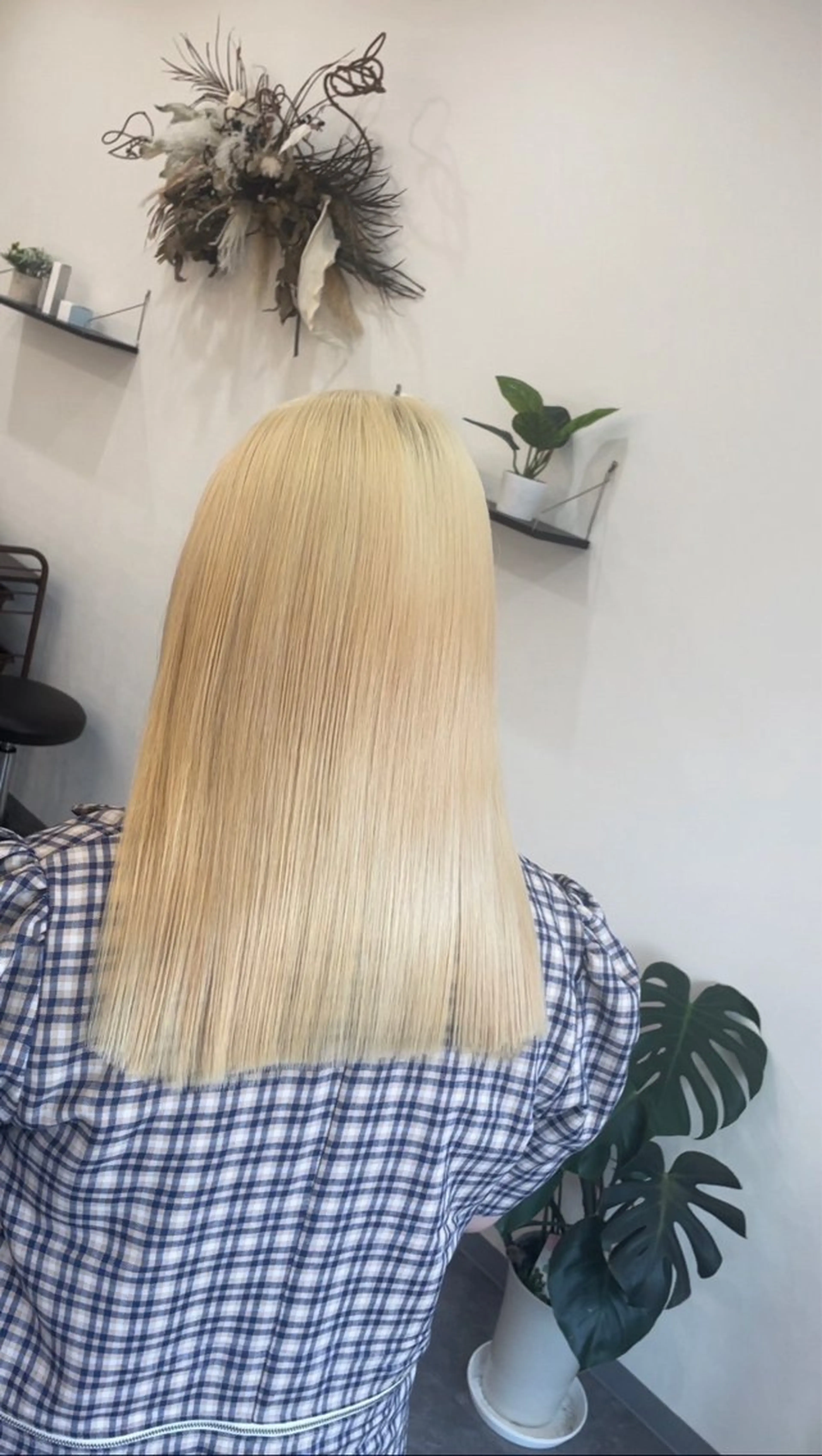 セミロング ショートボブ セミロングパーマ 韓国風カラー ボブ ハイライト ヘアカラー トリートメント ヘアセット hair terra ce M奈良店のヘアスタイル