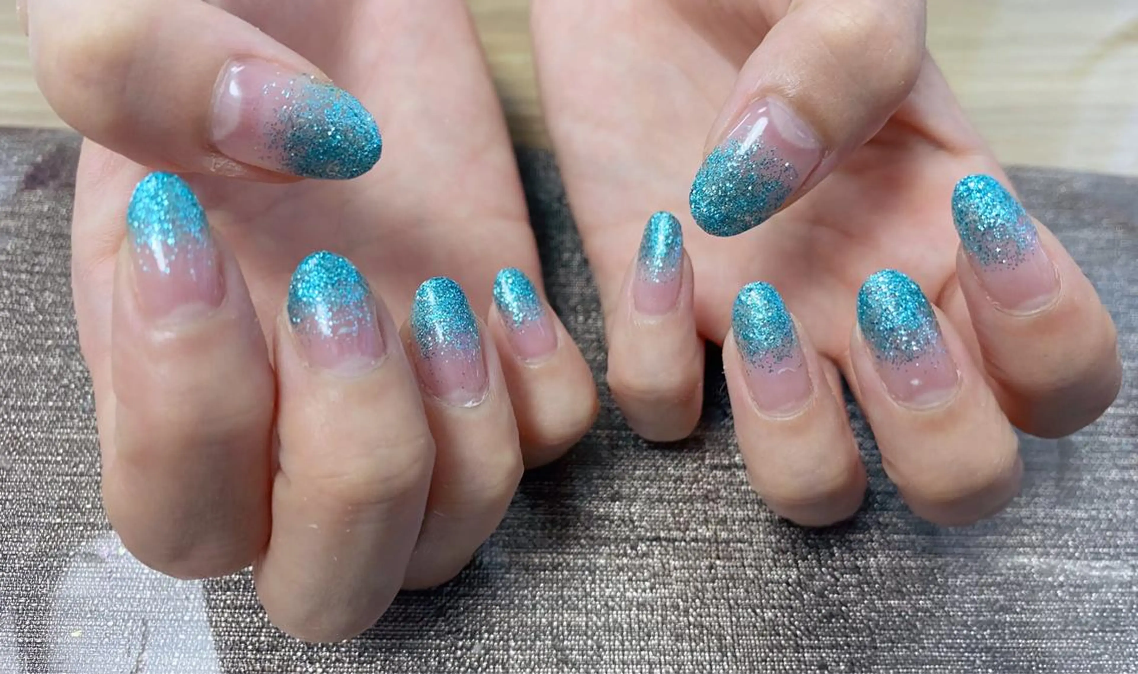 ネイル グラデーション ラメ(グリッター) ラメグラデーション Mogu nail 二子玉川のネイルデザイン