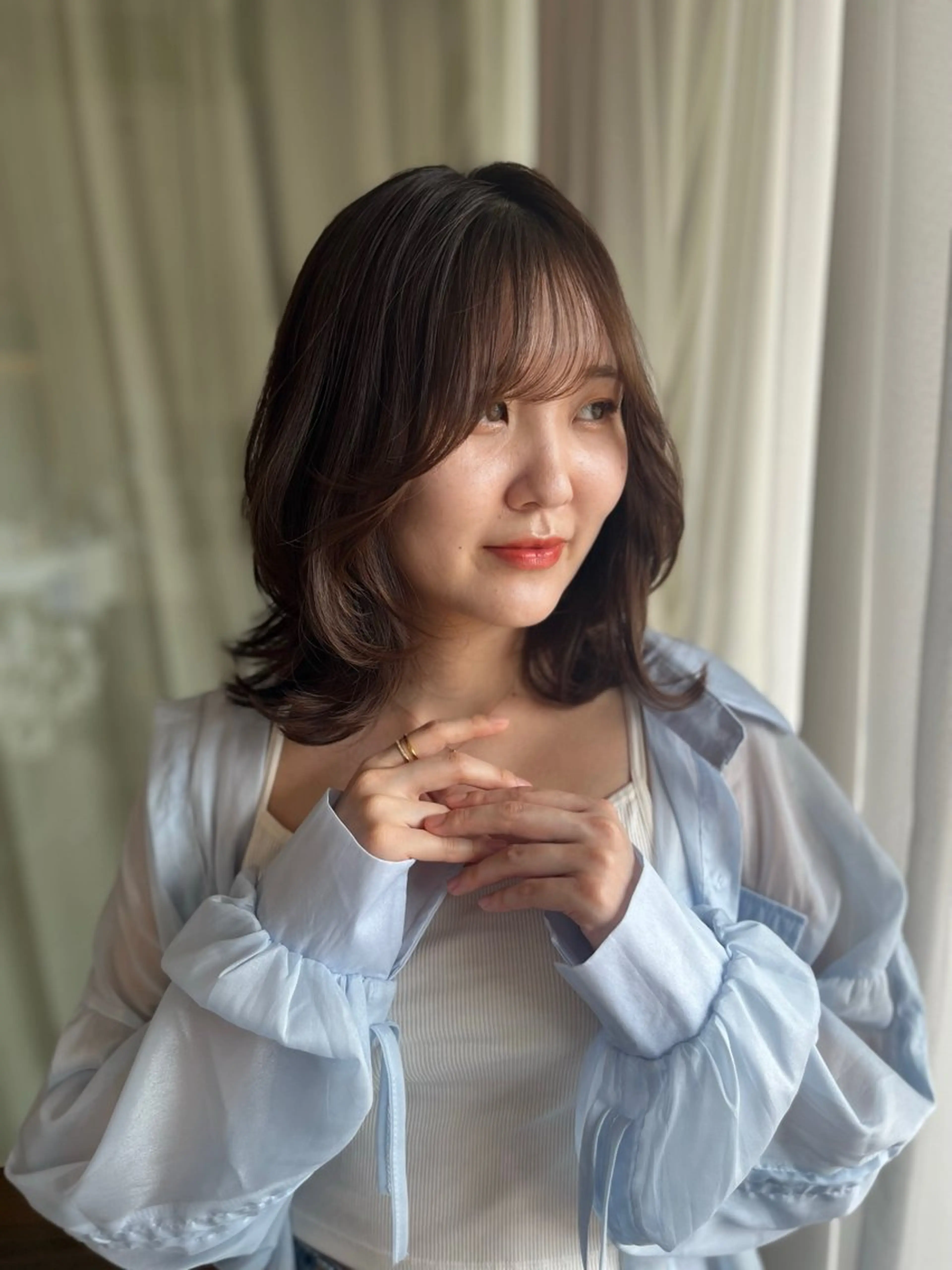 ミディアム カラー 艶髪/アレンジ/ 野口緑のヘアスタイル