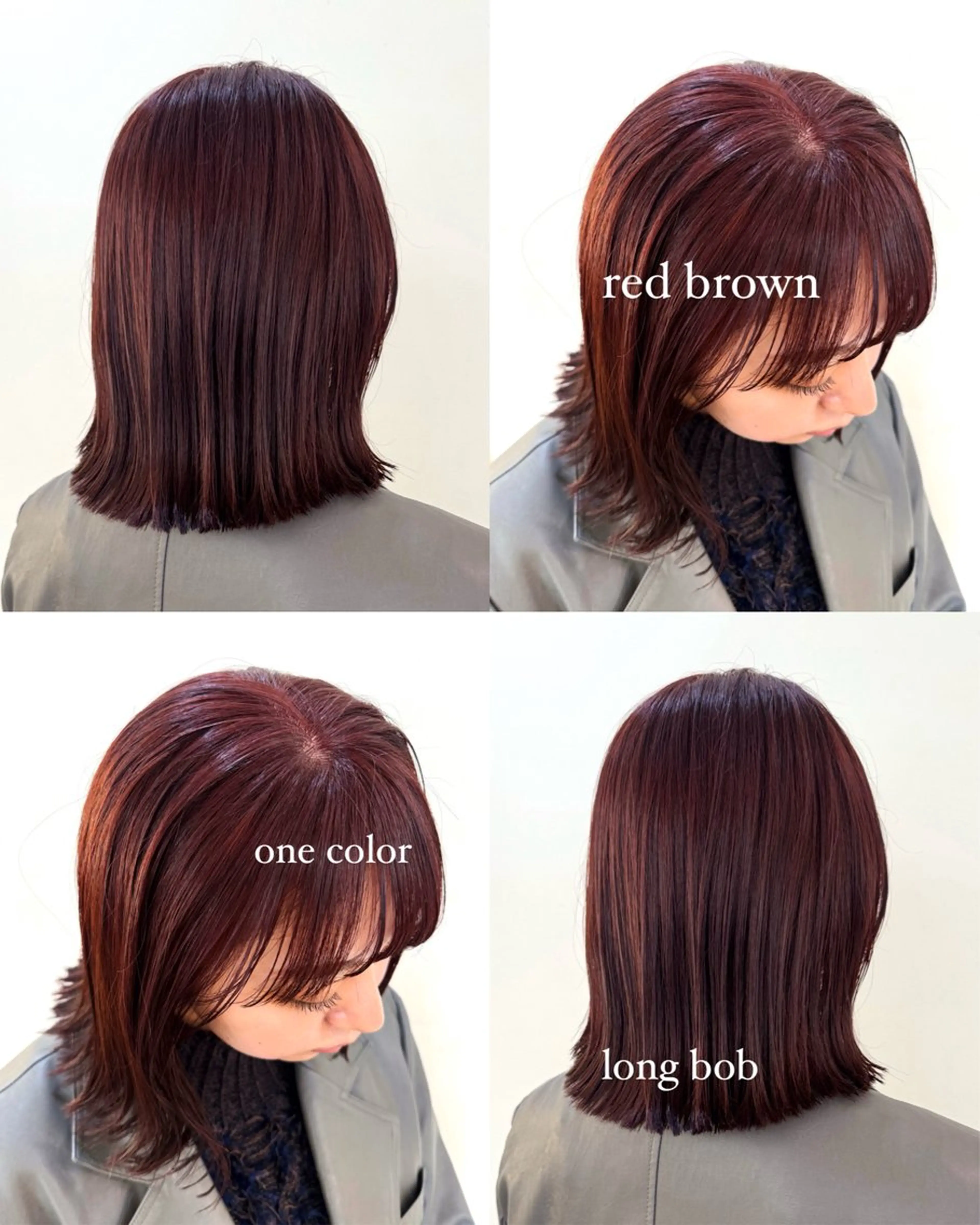 ミディアム カラー ヘアカラー トリートメント 松本優香/ボブ/ダ ブルカラー/髪質改善のヘアスタイル