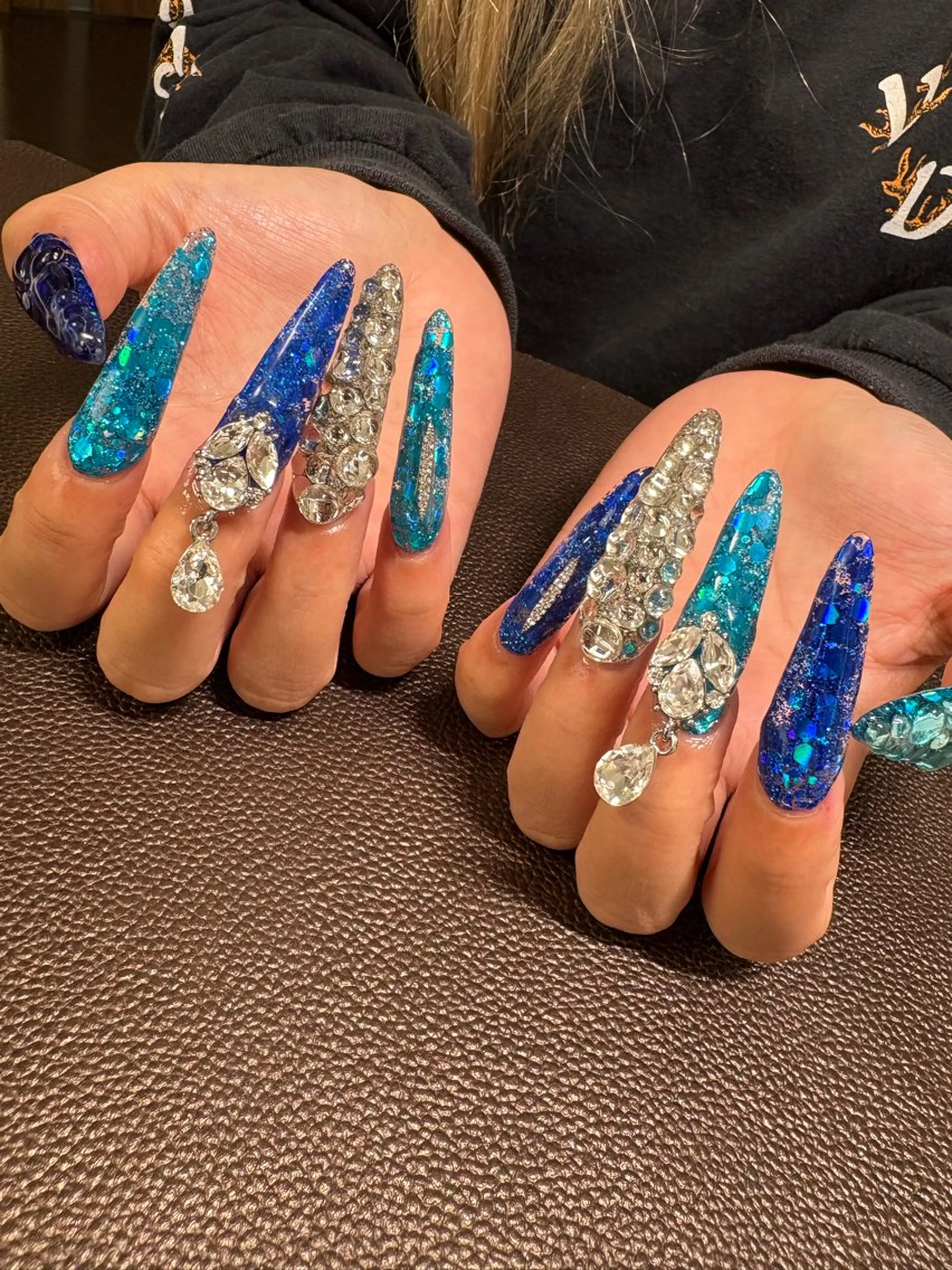 ネイル ホログラムネイル キラキラネイル ラメ(グリッター) ハンドネイル private nail salon Sugar所属・Sugar Erikaのネイルデザイン