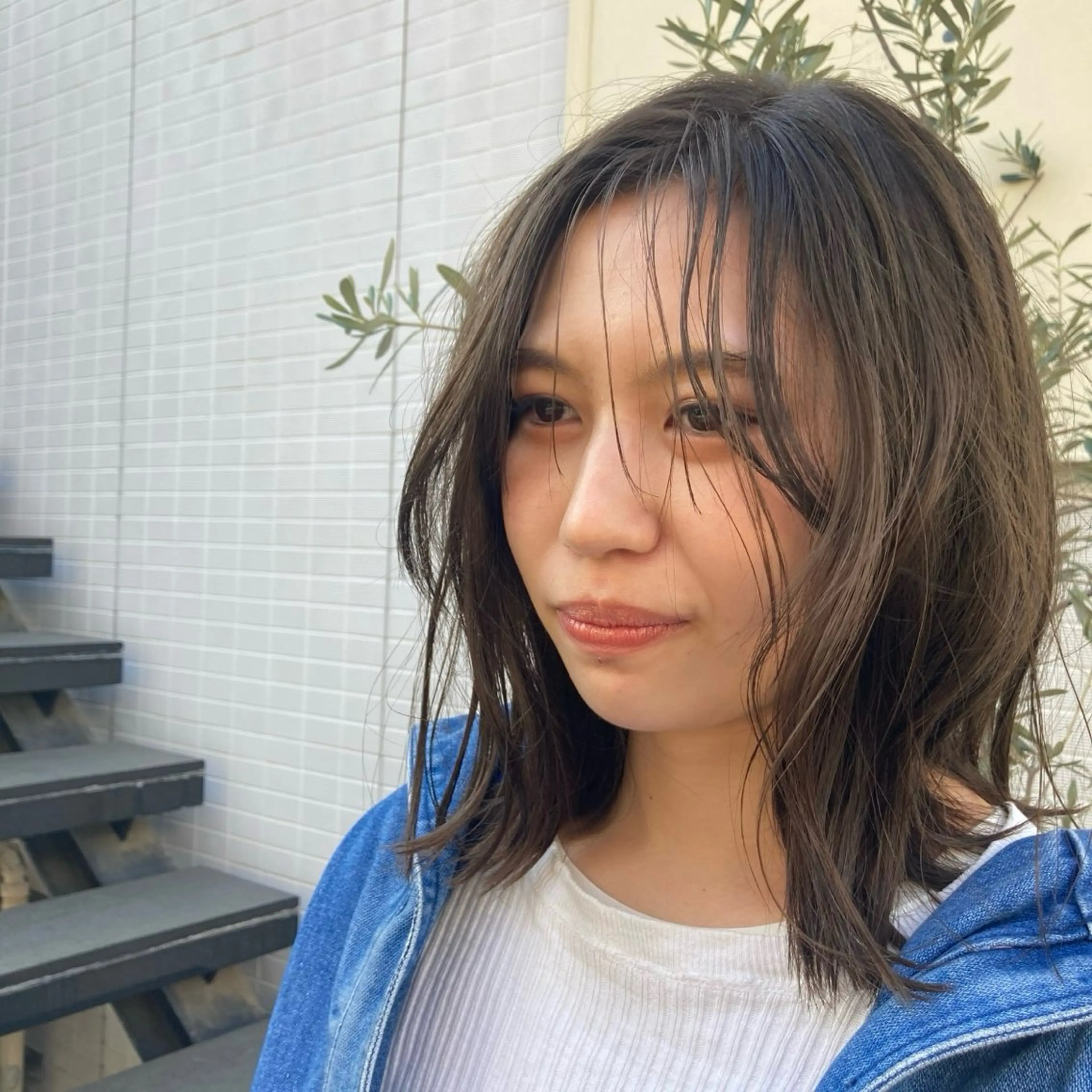 ミディアム カラー グレージュ ヘアカラー カワタ リュウセイのヘアスタイル