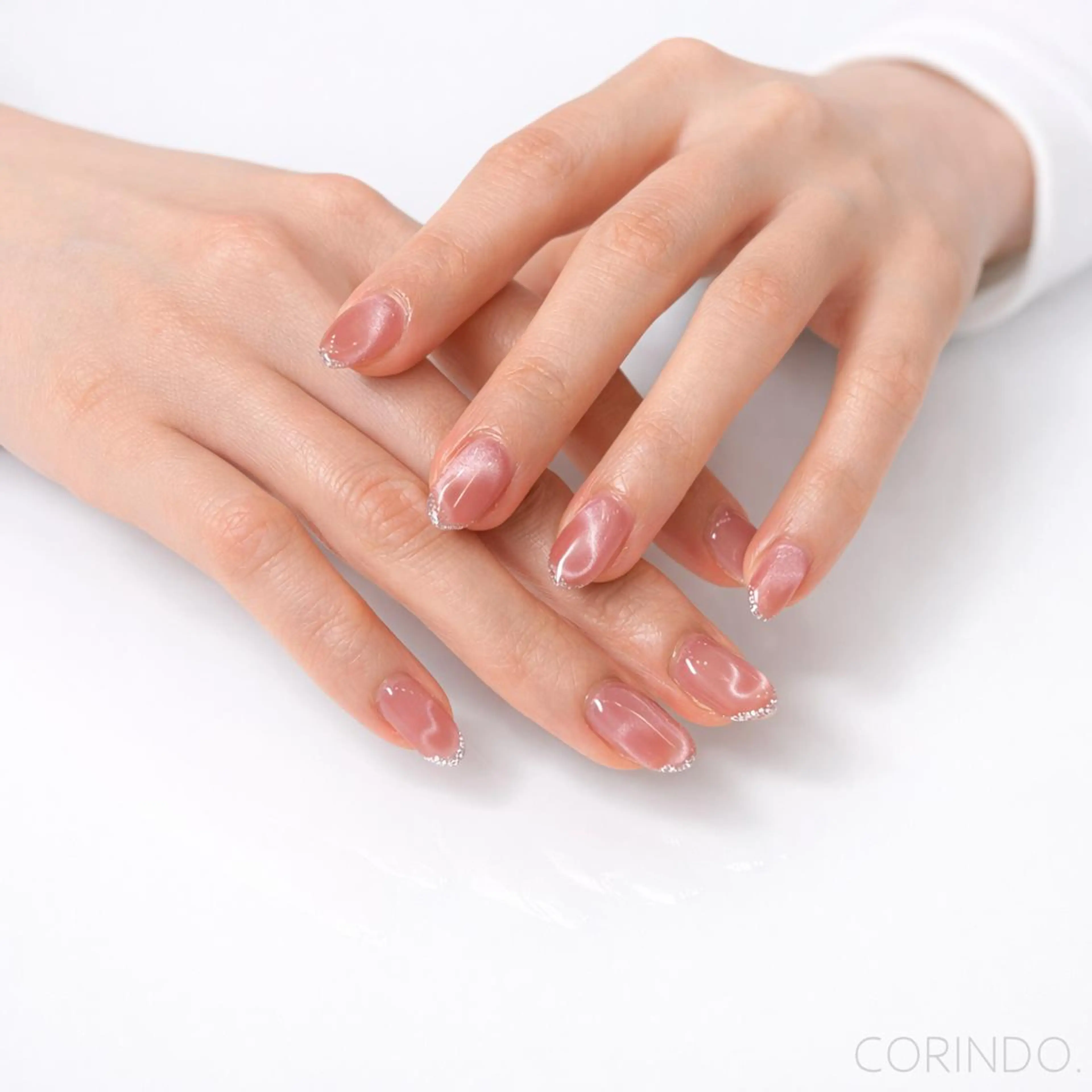 ネイル フレンチネイル ガラスフレンチ ハート マグネットネイル 🌸PC診断×ネイル 垢抜け専門 SARAのその他イメージ