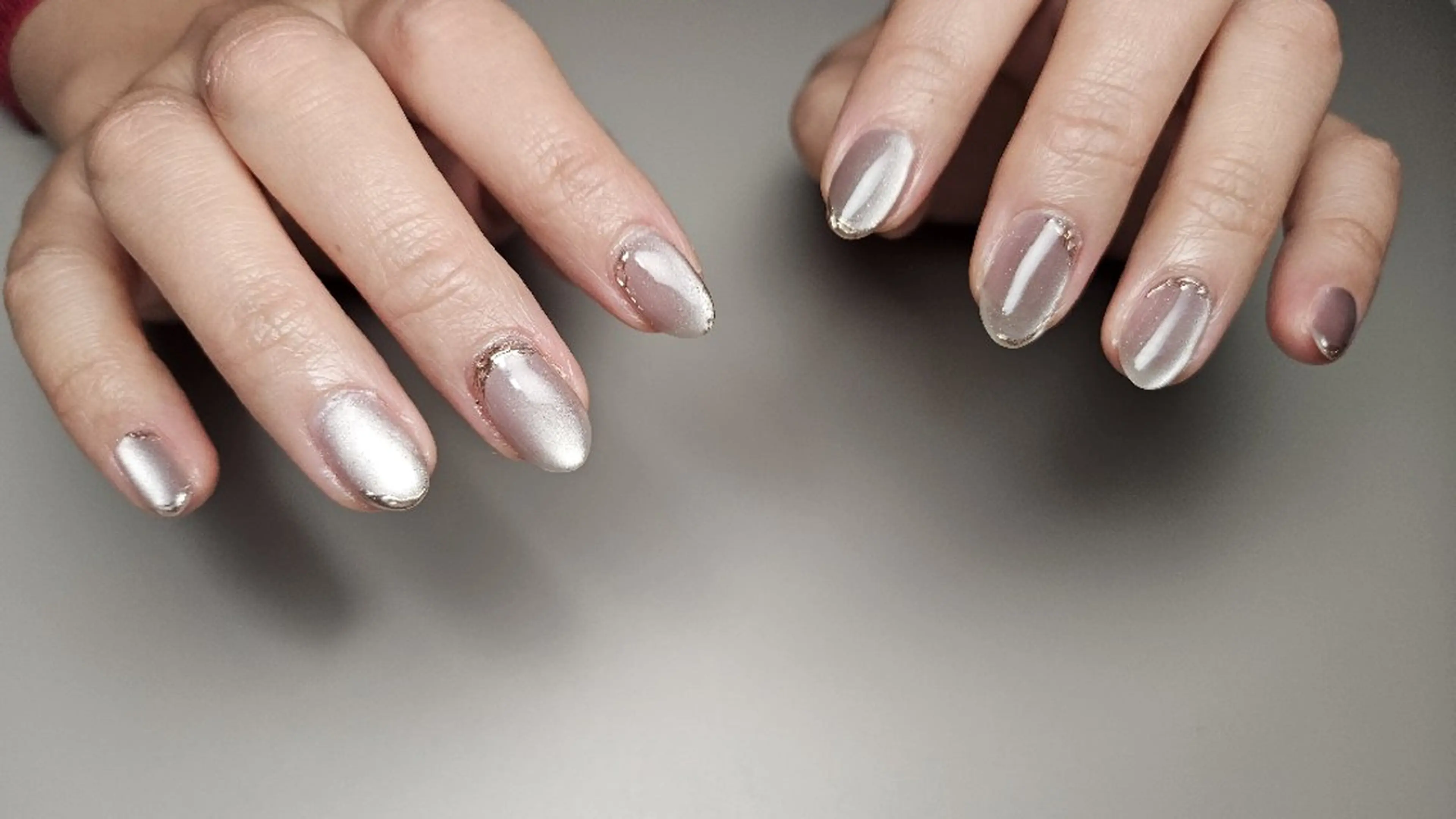 ネイル マグネットネイル ラヴィアン ローズのネイルデザイン