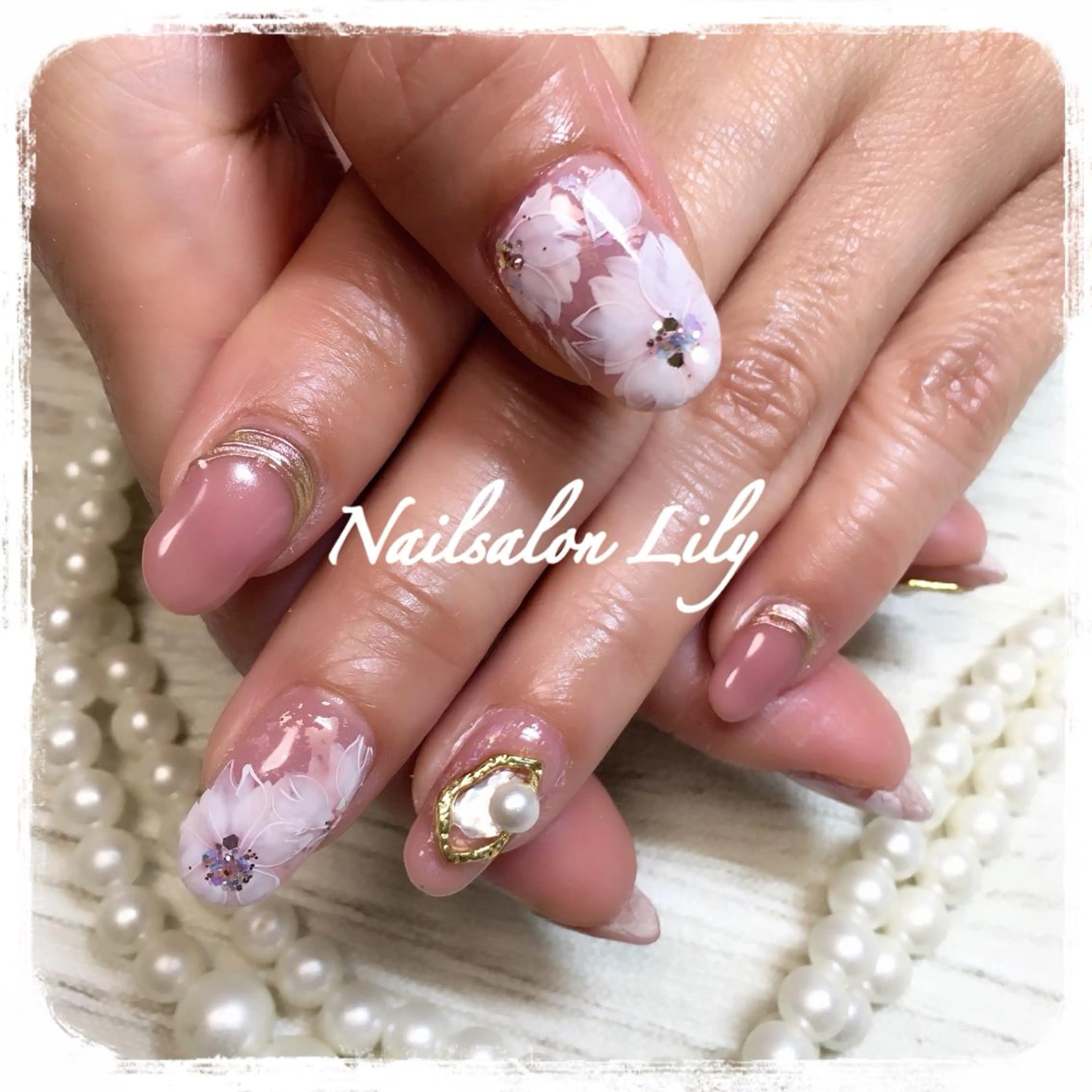 ネイル 桜ネイル 春ネイル Nailsalon Lilyのネイルデザイン