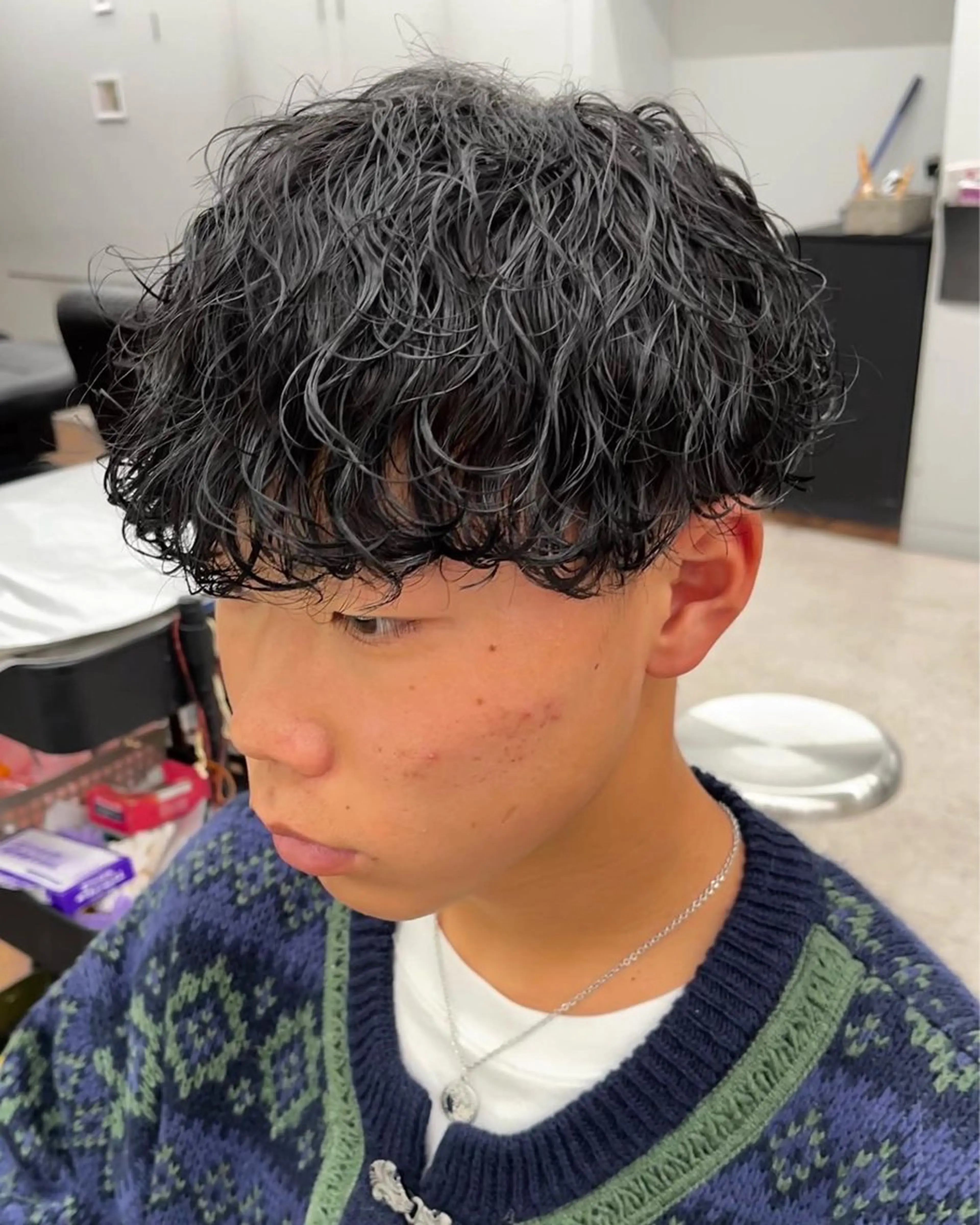 パーマ メンズ カット パーマ 🍐シャドウパーマ メンズ特化/守岡🍐のヘアスタイル