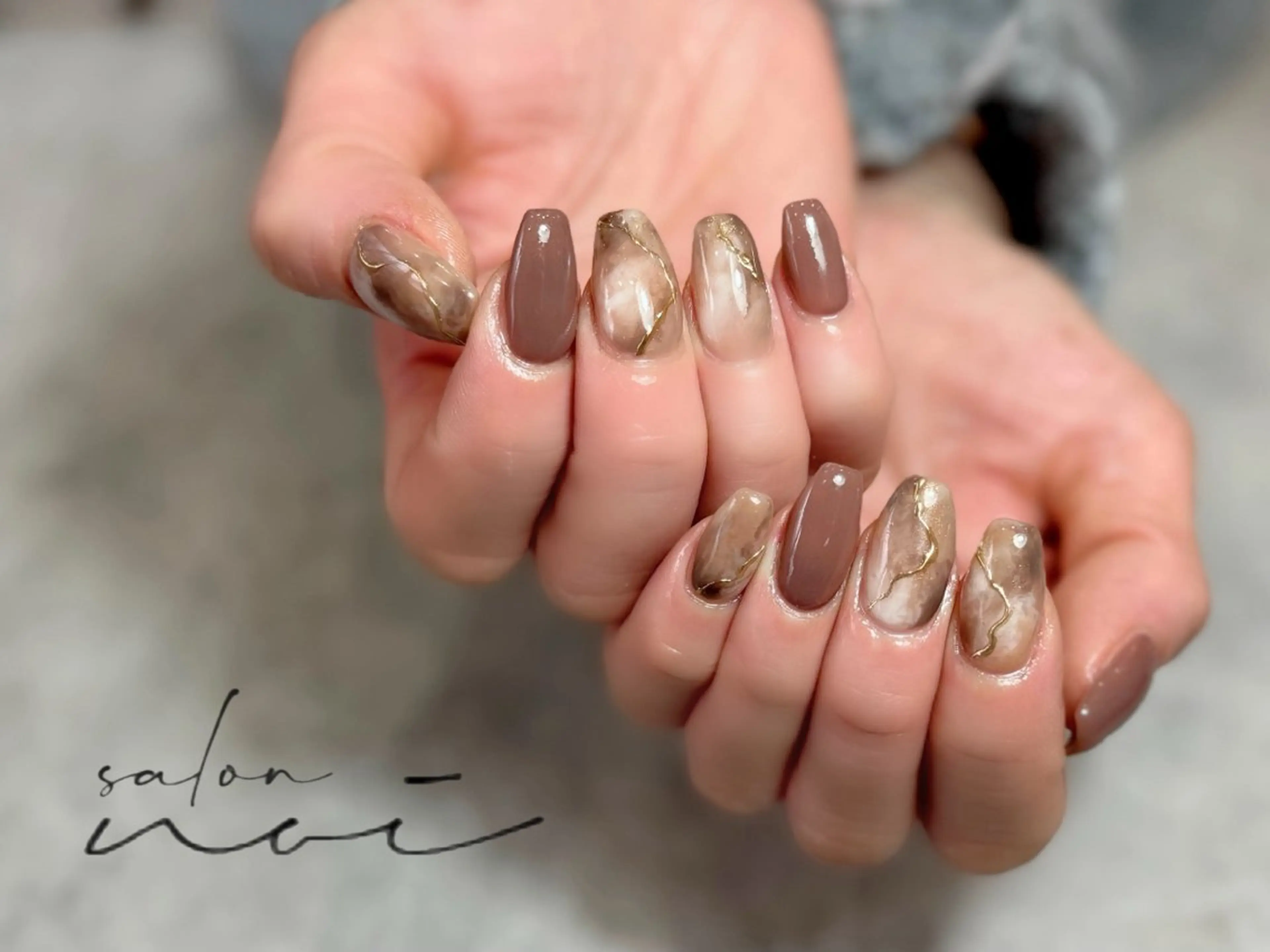 ネイル 持ち込み ニュアンスネイル ハンドネイル salon noi所属・salon noiのネイルデザイン