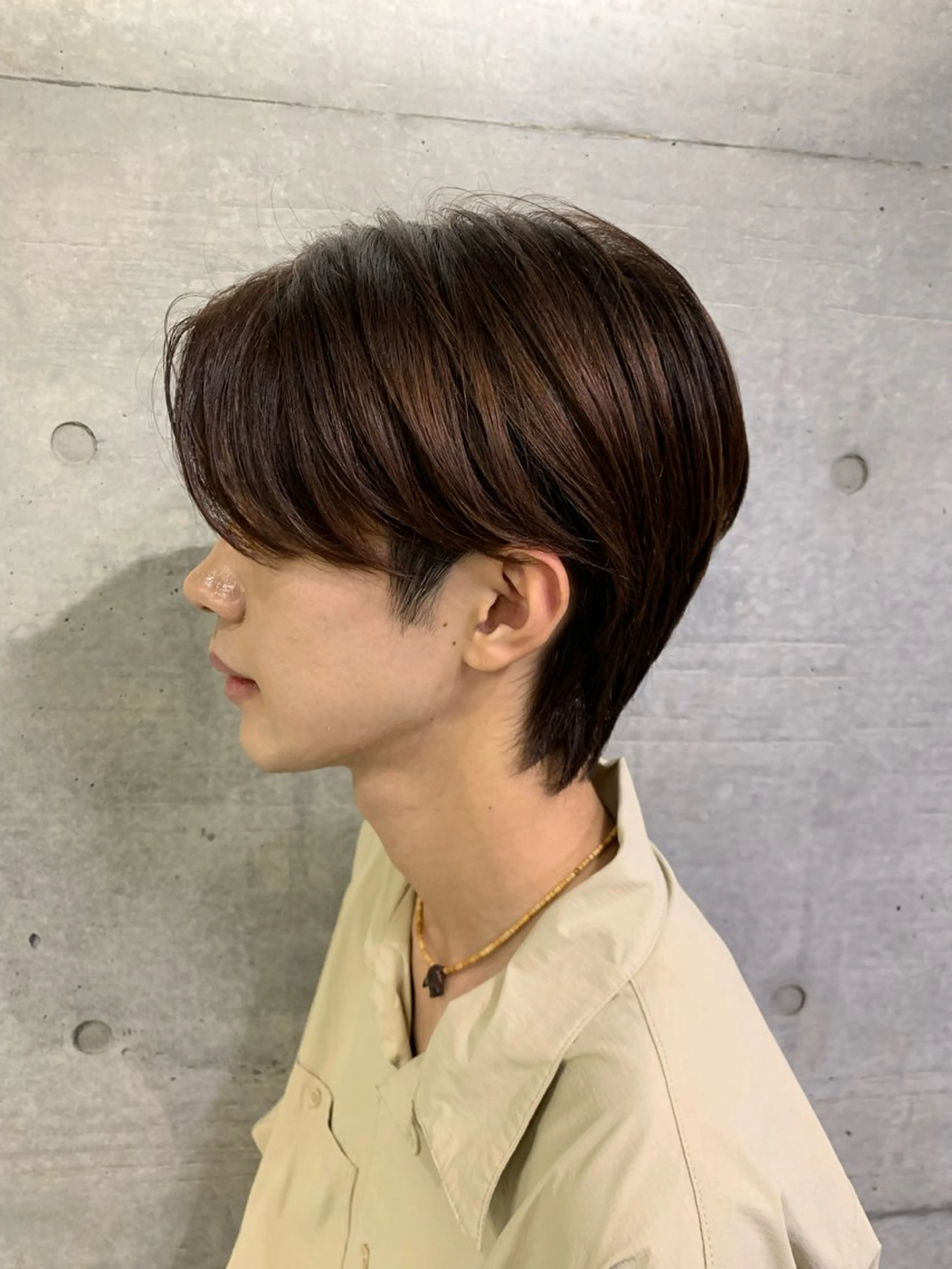 ミディアム カラー メンズ メンズ韓国風 ブラウンカラー 透明感カラー ピンクカラー ピンクブラウン ヘアカラー トリートメント THE./ブリーチ 透感カラー/髪質改善のヘアスタイル