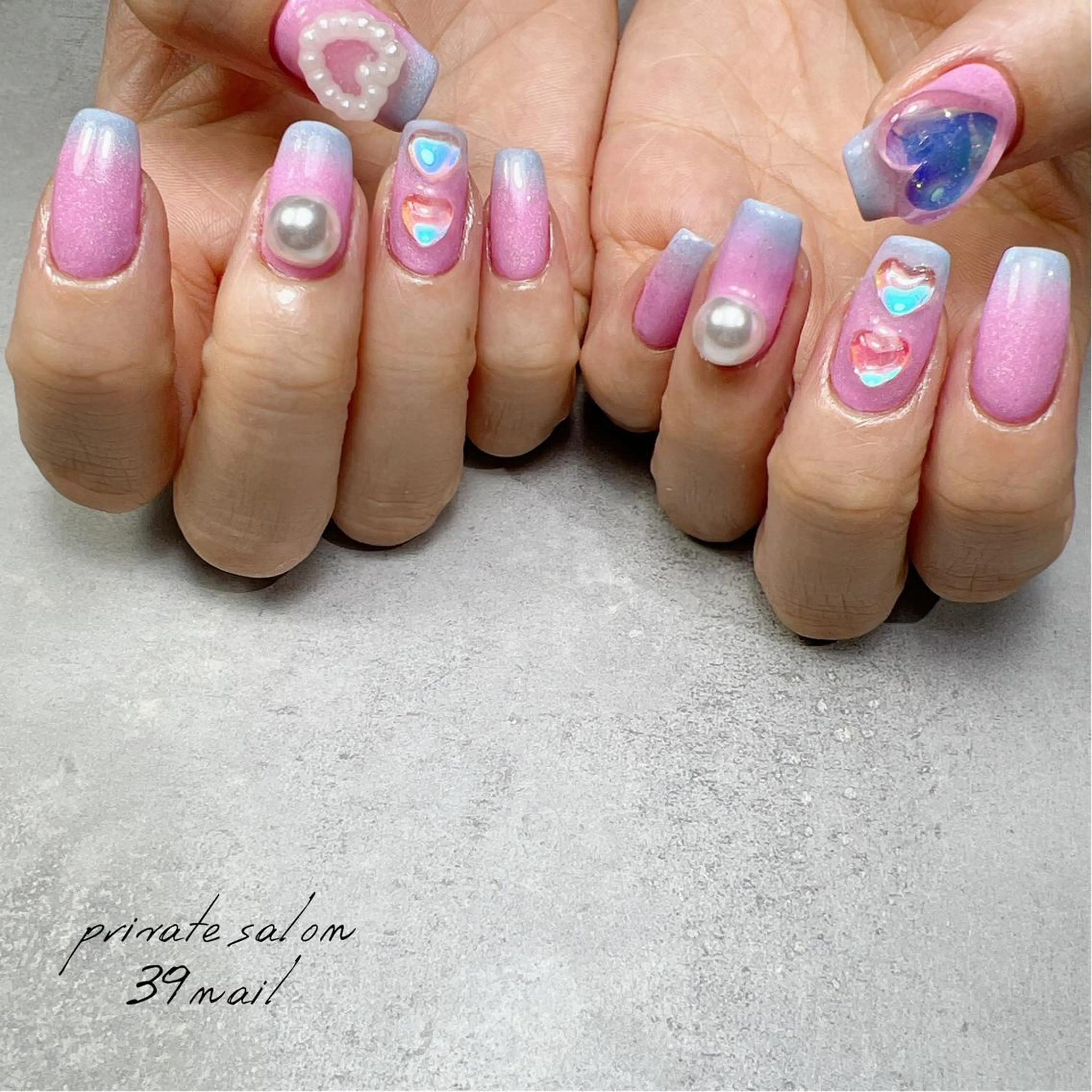 ミディアム ネイル ハンドネイル 京橋 【39nail】のネイルデザイン