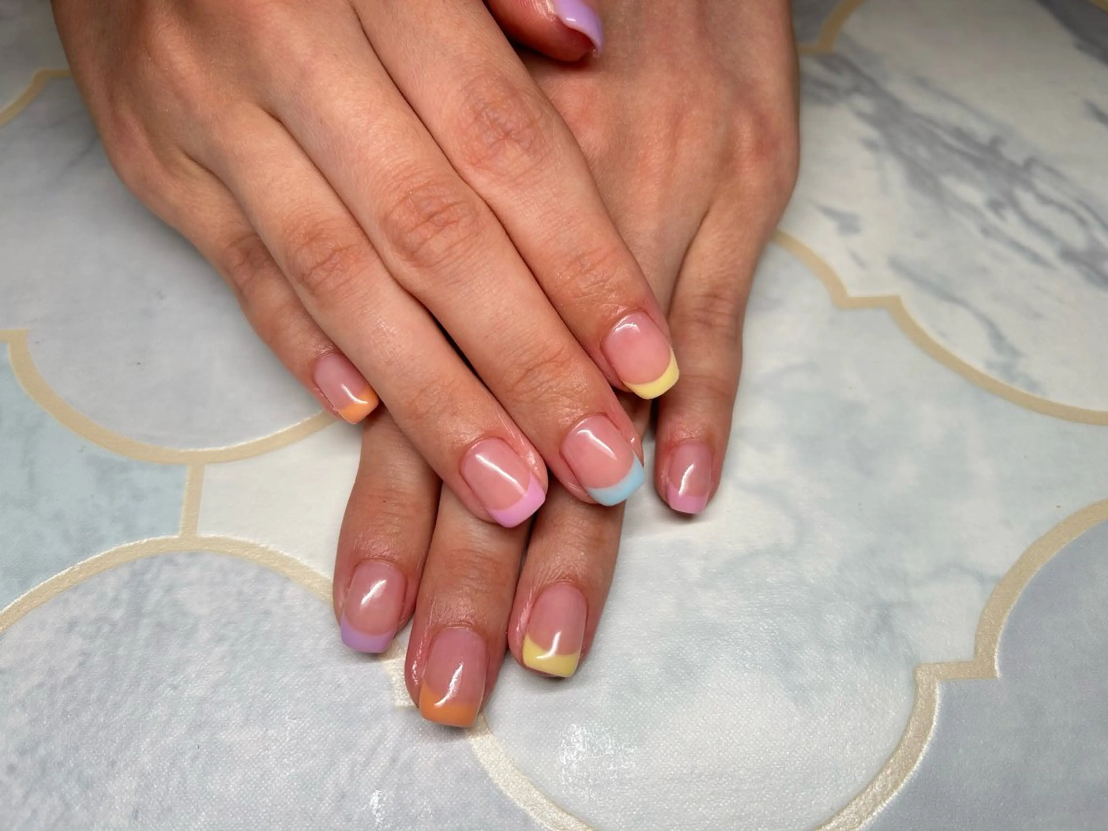 ネイル フレンチネイル スクエアネイル Lisa’s Salonのネイルデザイン