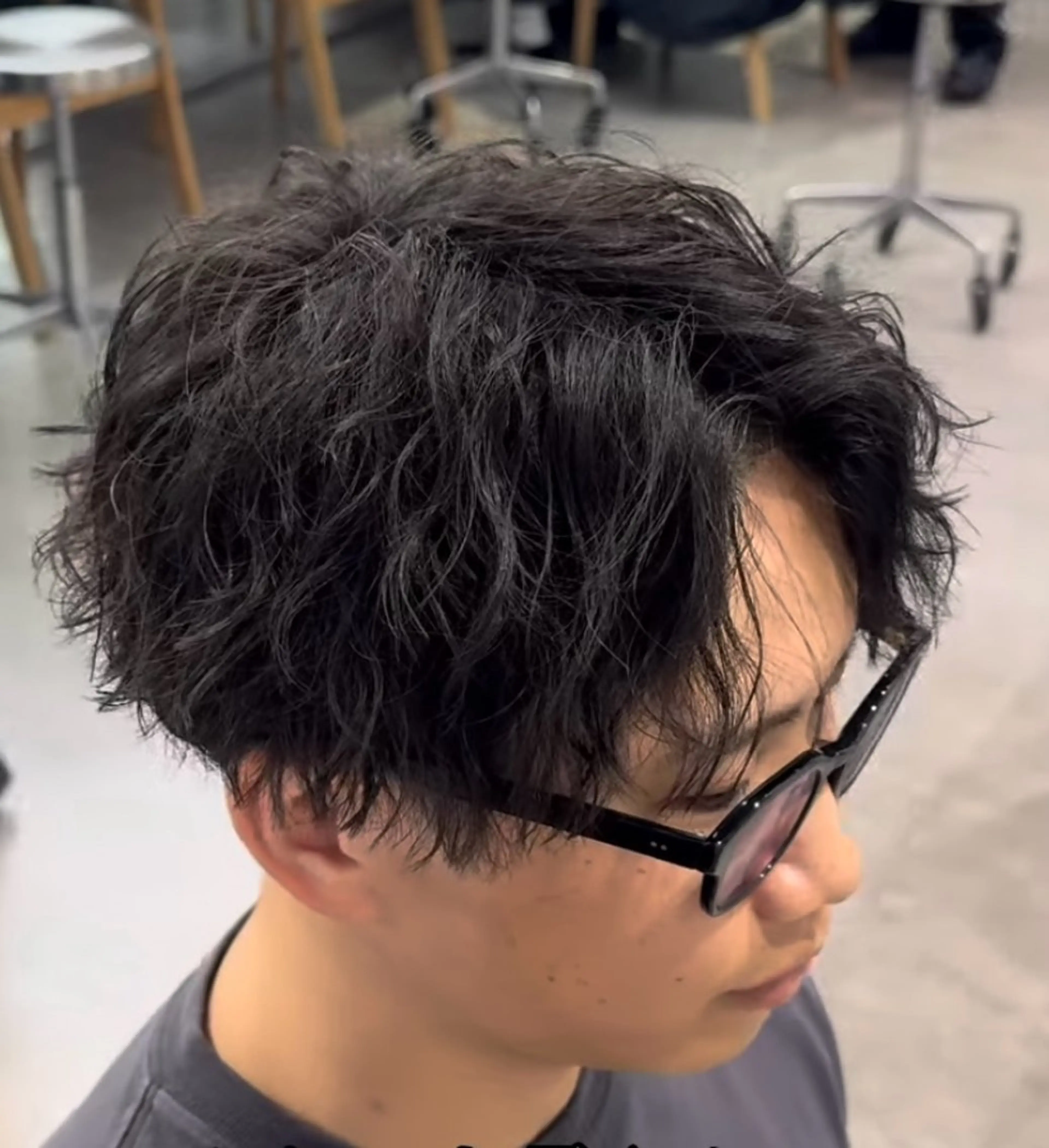 パーマ メンズ マッシュ メンズパーマ ツイストスパイラルパーマ 波巻きパーマ ボブ byfifth 天神 🌀moromiのヘアスタイル