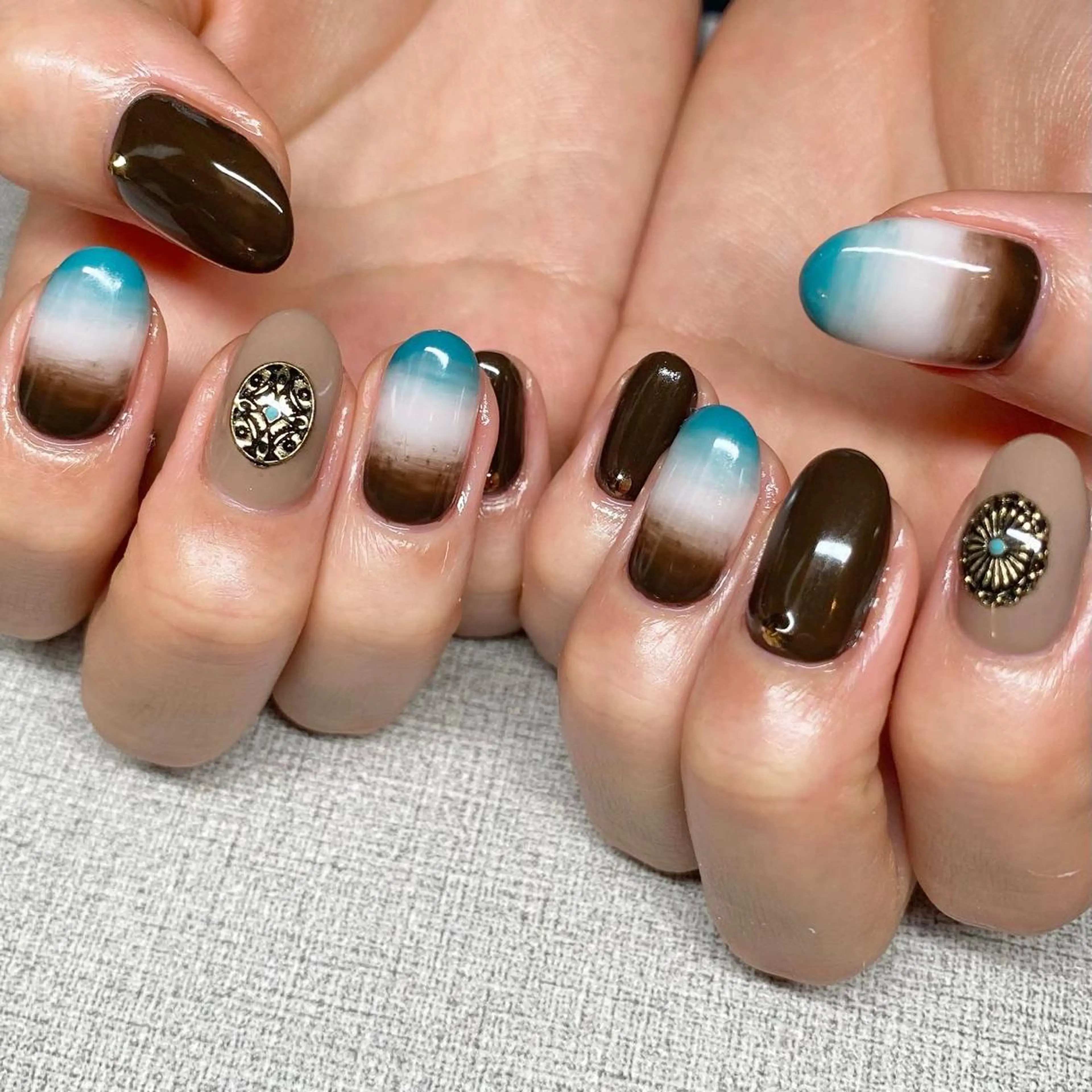 ネイル アートネイル ニュアンスネイル 春ネイル 夏ネイル ハンドネイル 山田 貴子のネイルデザイン