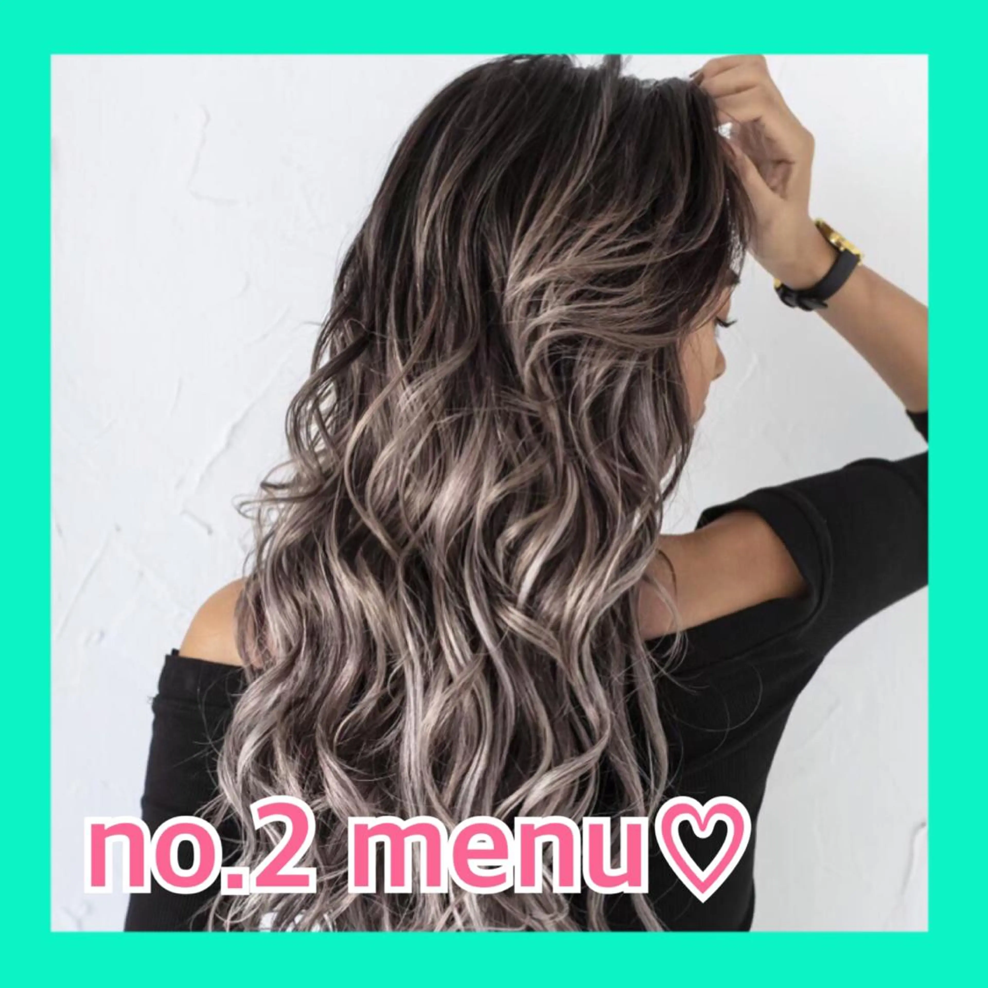 ロング オリーブ/アッシュ やわらか透明感カラーのヘアスタイル