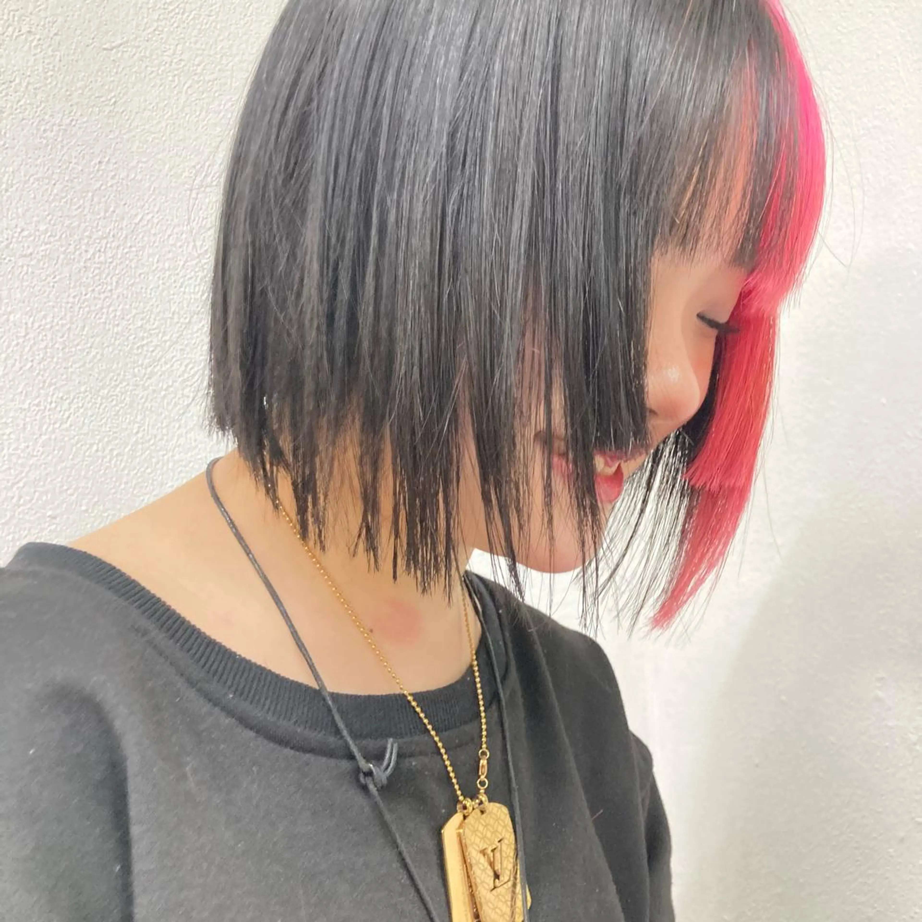 ショート カラー ウルフレイヤー エクステ/kokiのヘアスタイル