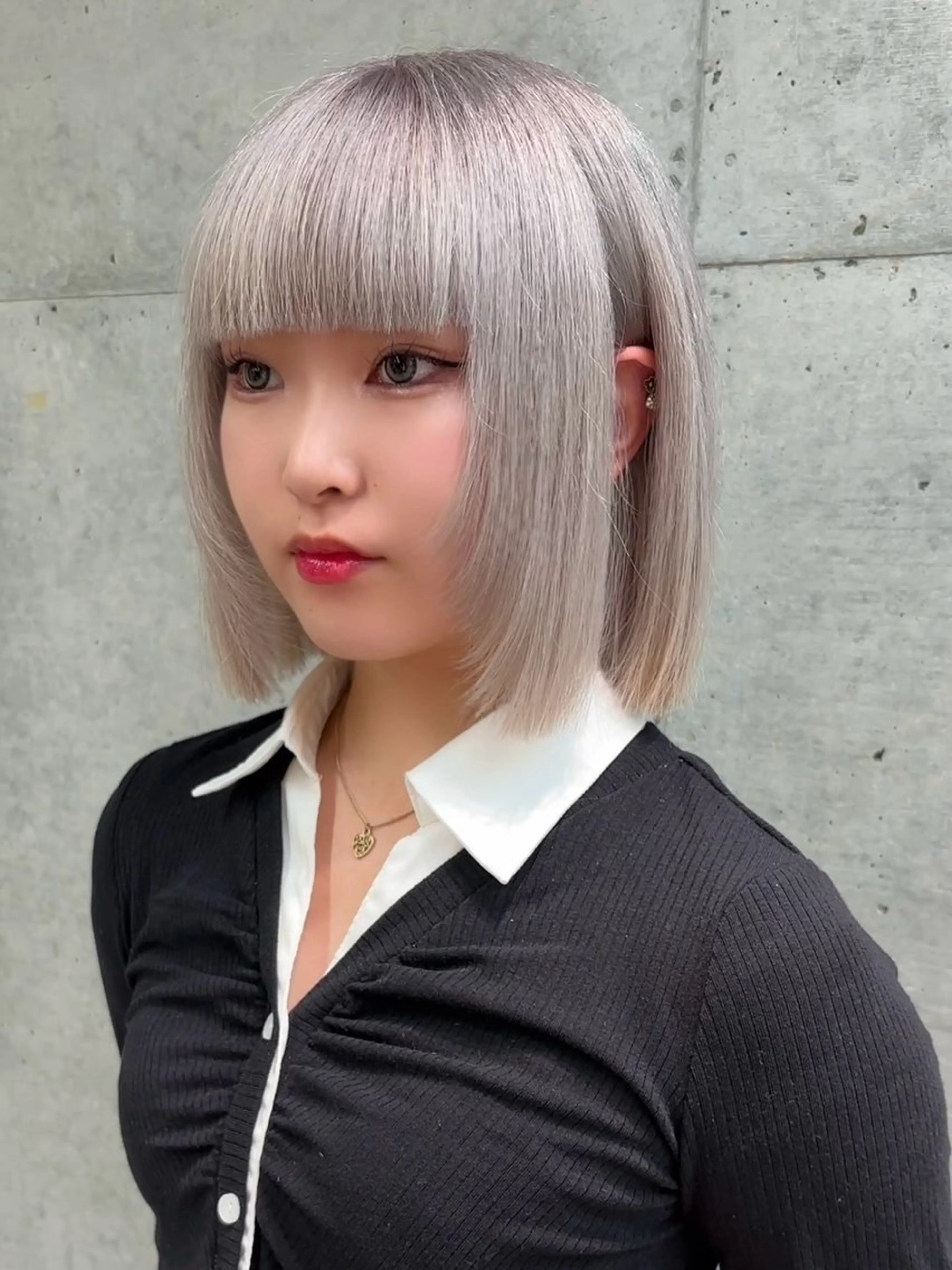 ミディアム まいか🤎髪質改善 ミルクティーボブ🎀のヘアスタイル