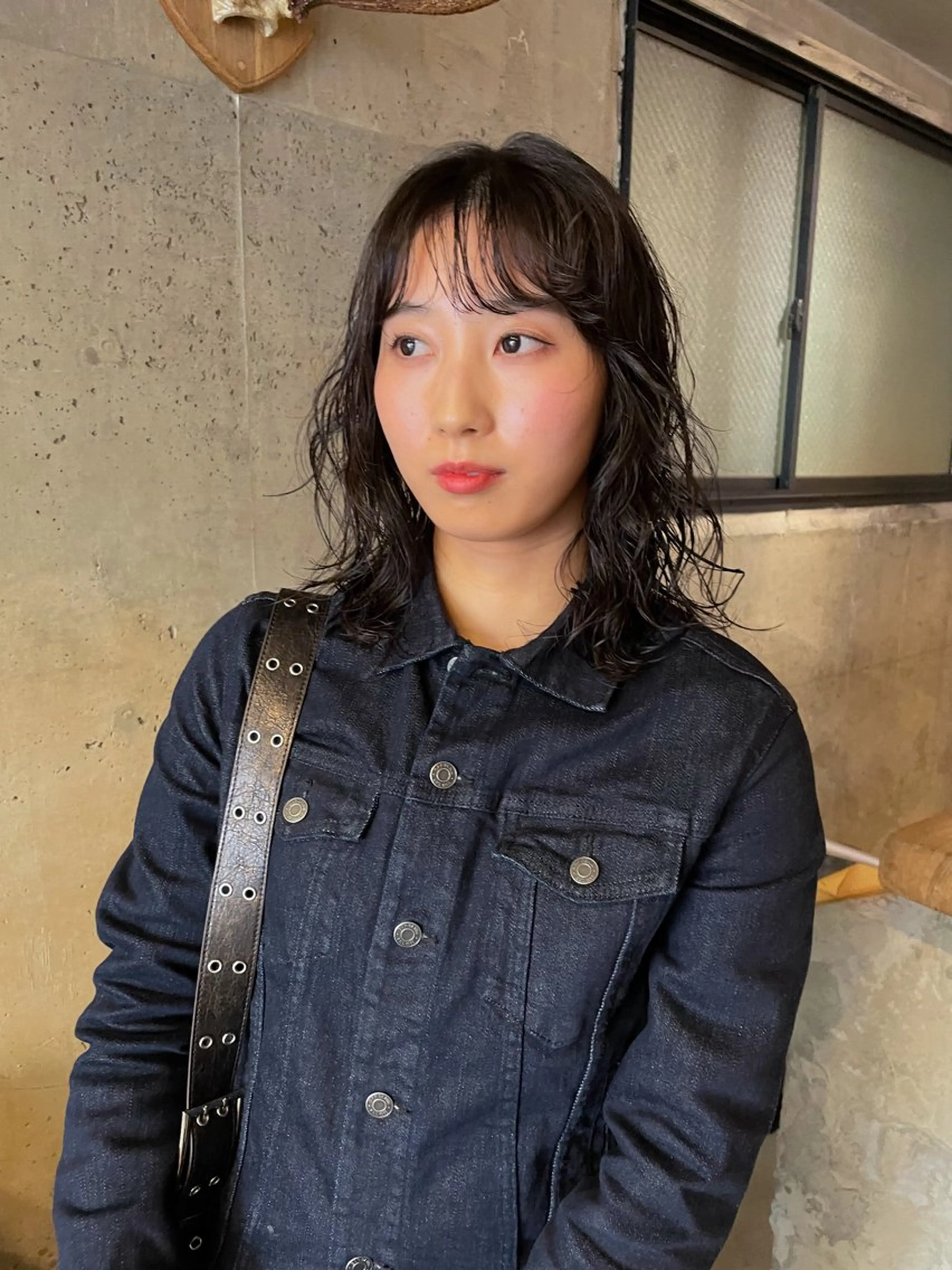 ミディアム パーマ パーマ/レイヤー 岩山丈一郎のヘアスタイル