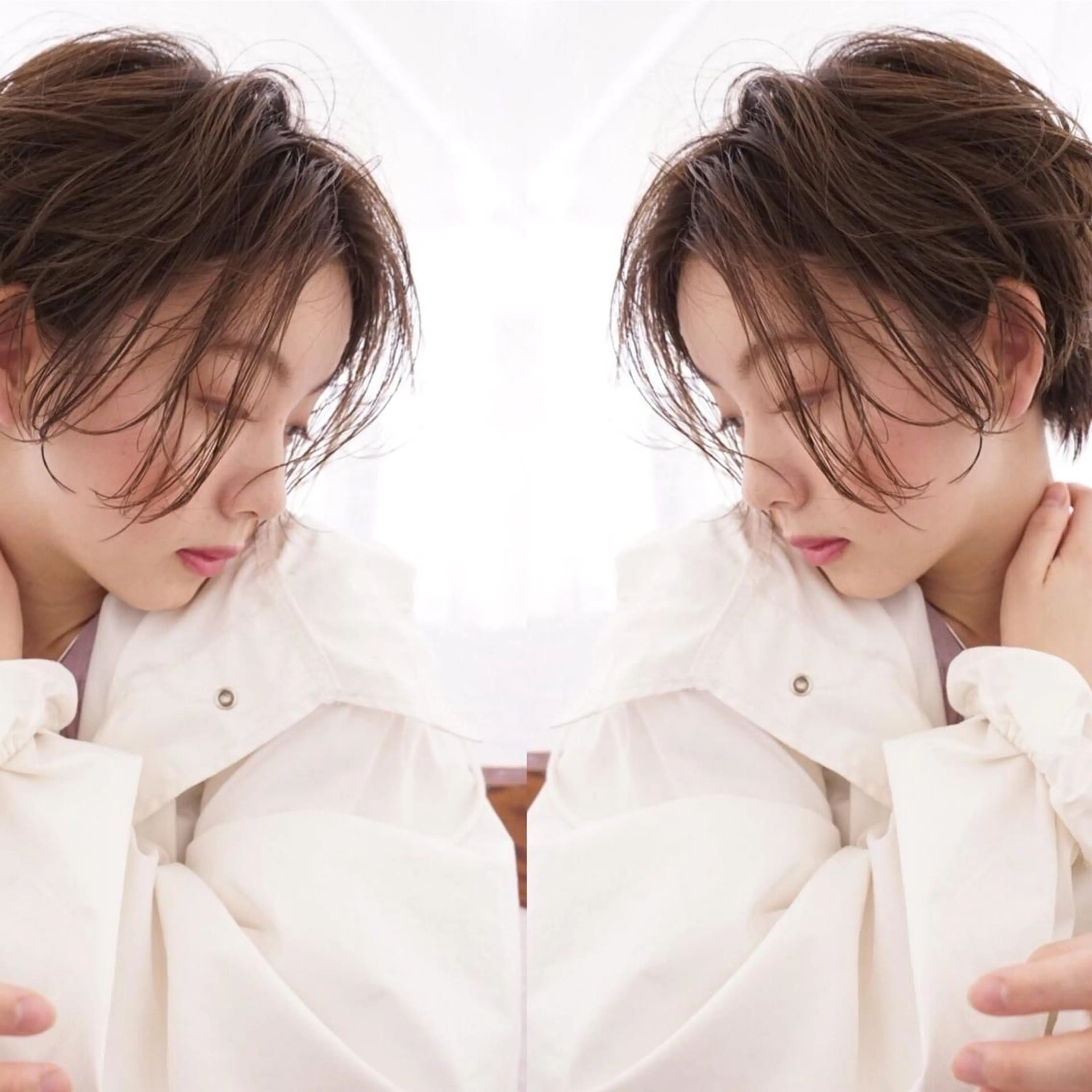 ミディアム カラー ヘアアレンジ ショートボブ💗 ヤマネシオリのヘアスタイル