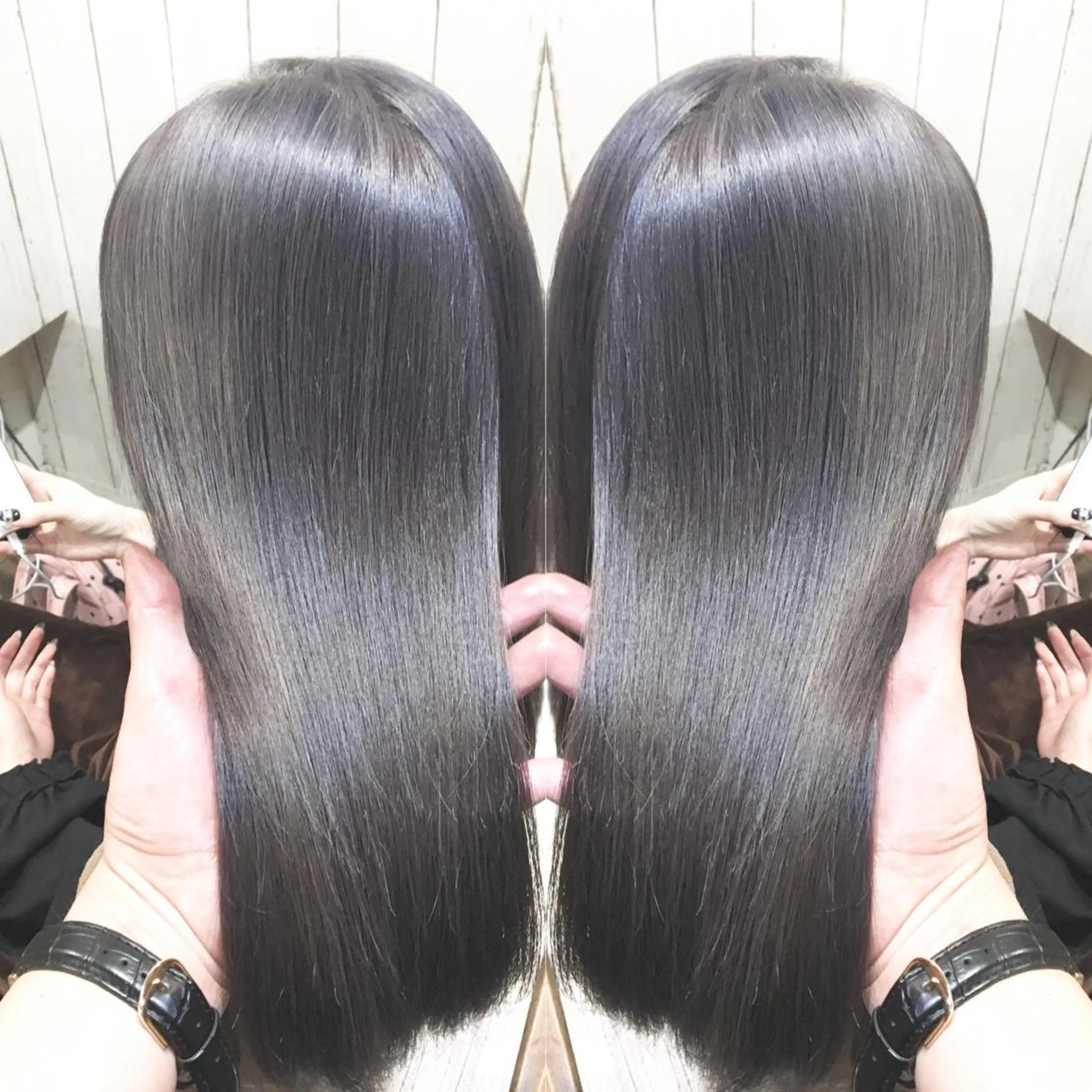 ミディアム カラー パーマ ヘアアレンジ アッシュ バレイヤージュ ベージュカラー ブリーチ 透明感カラー ヘアカラー トリートメント RecheRche【池袋】所属・👑指名率No.1 👑坂口飛翔のヘアスタイル