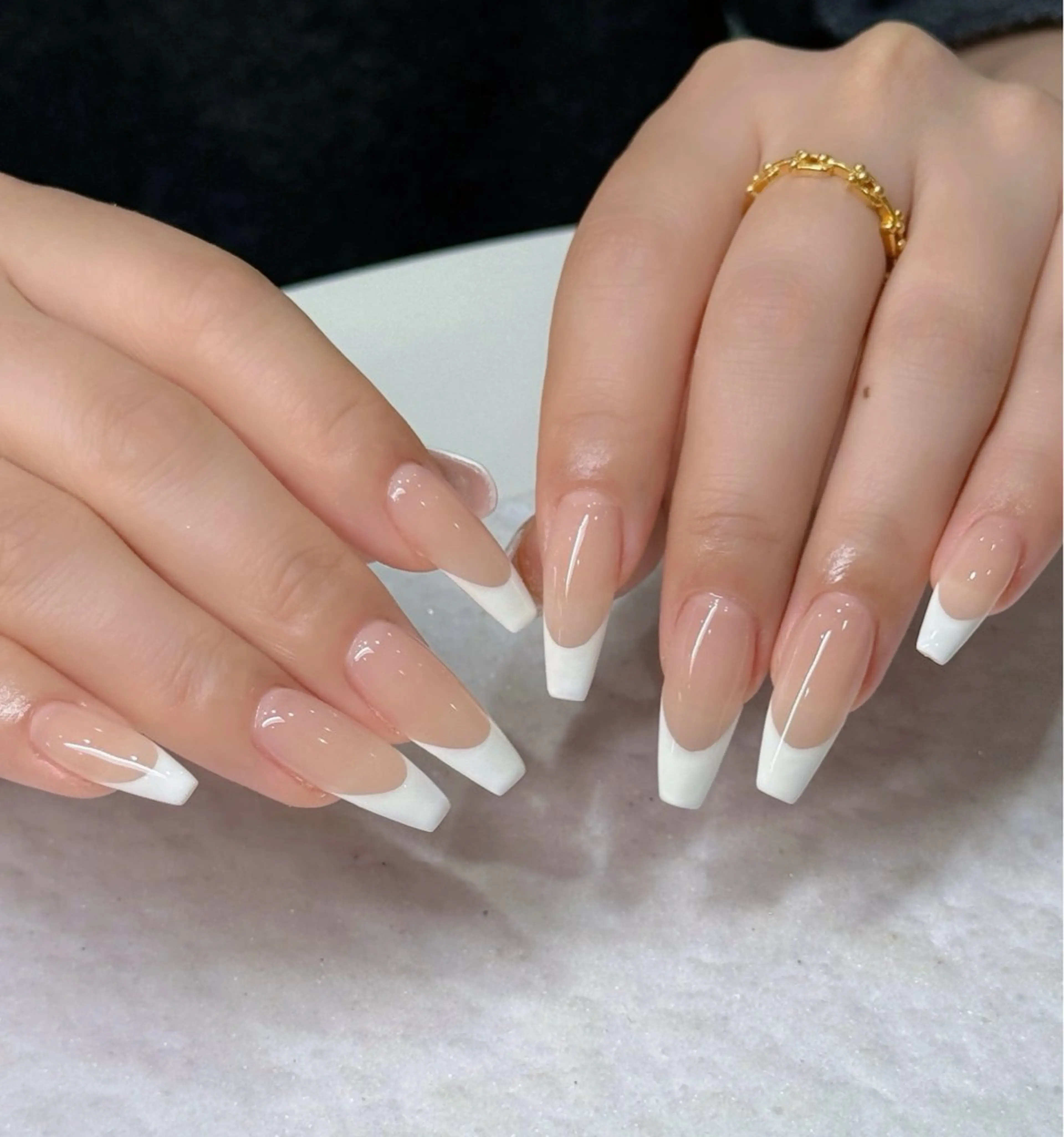 ネイル フレンチネイル ネイルチップ HANA.NAILS所属・HANA.NAILS 自宅サロンのネイルデザイン
