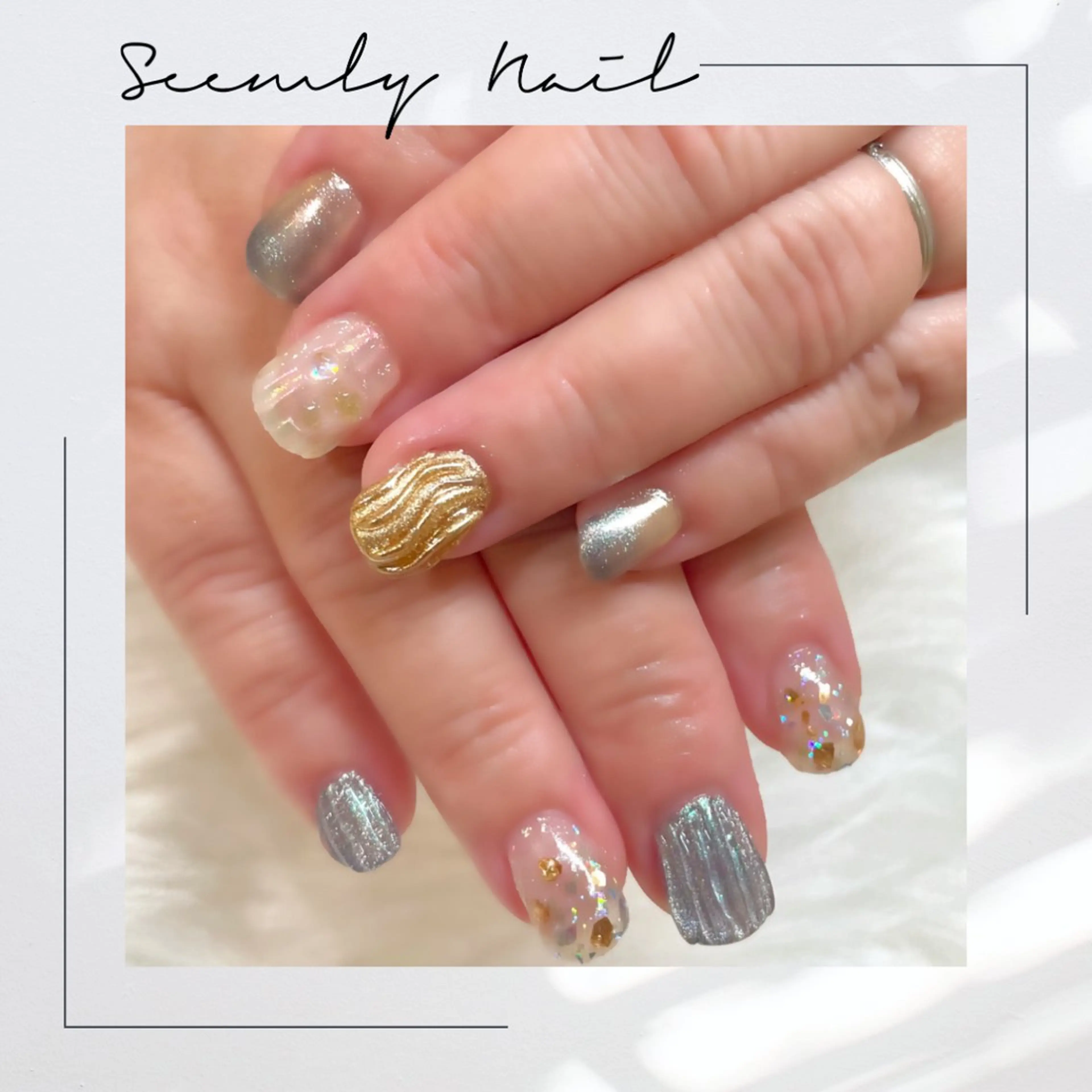 ネイル Seemly 千田町店所属・フラワーパラジェル 🌸シームリーエミのネイルデザイン