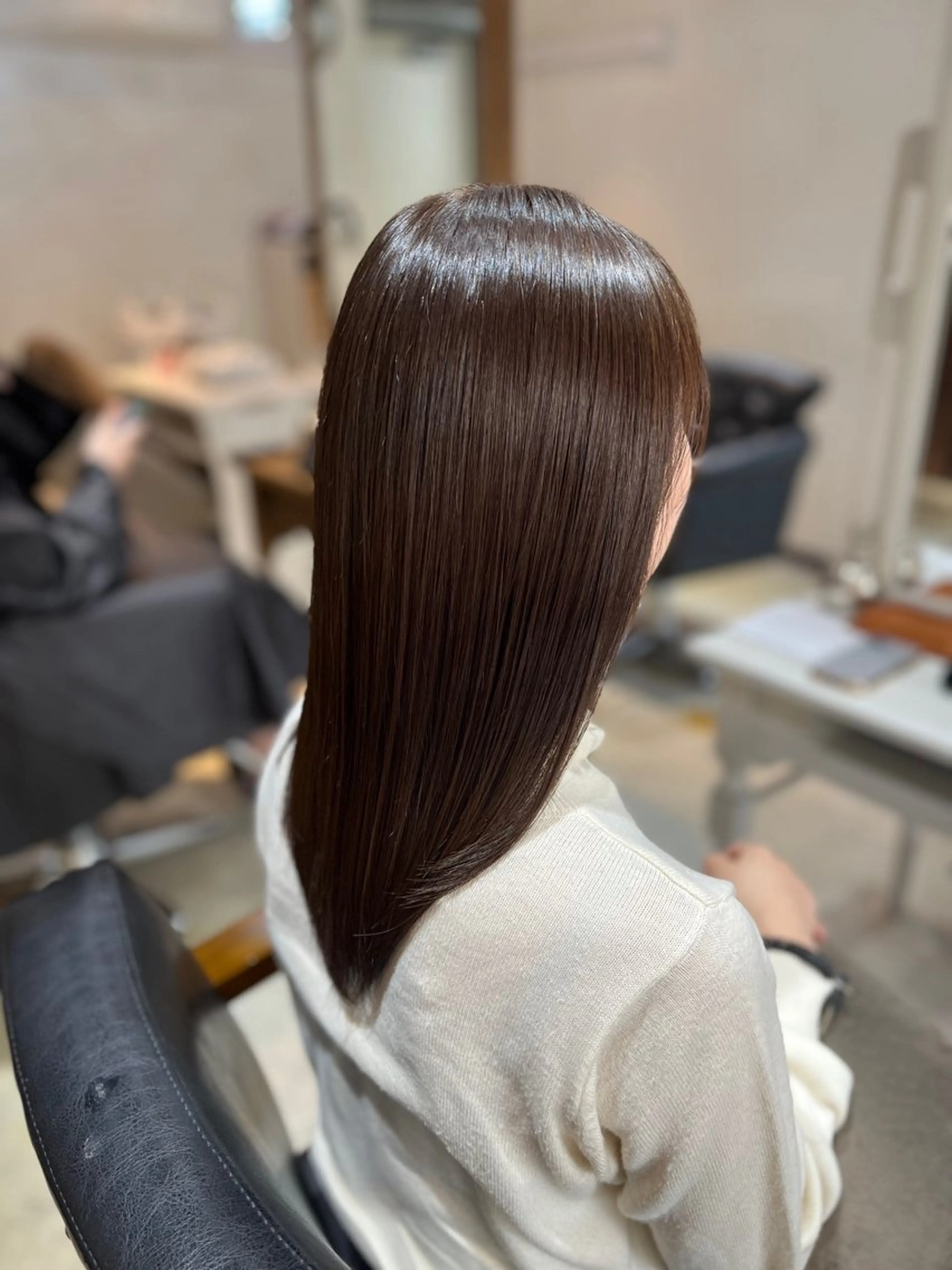 セミロング カラー 髪質改善 カット ヘアカラー トリートメント aletta 大森町のヘアスタイル