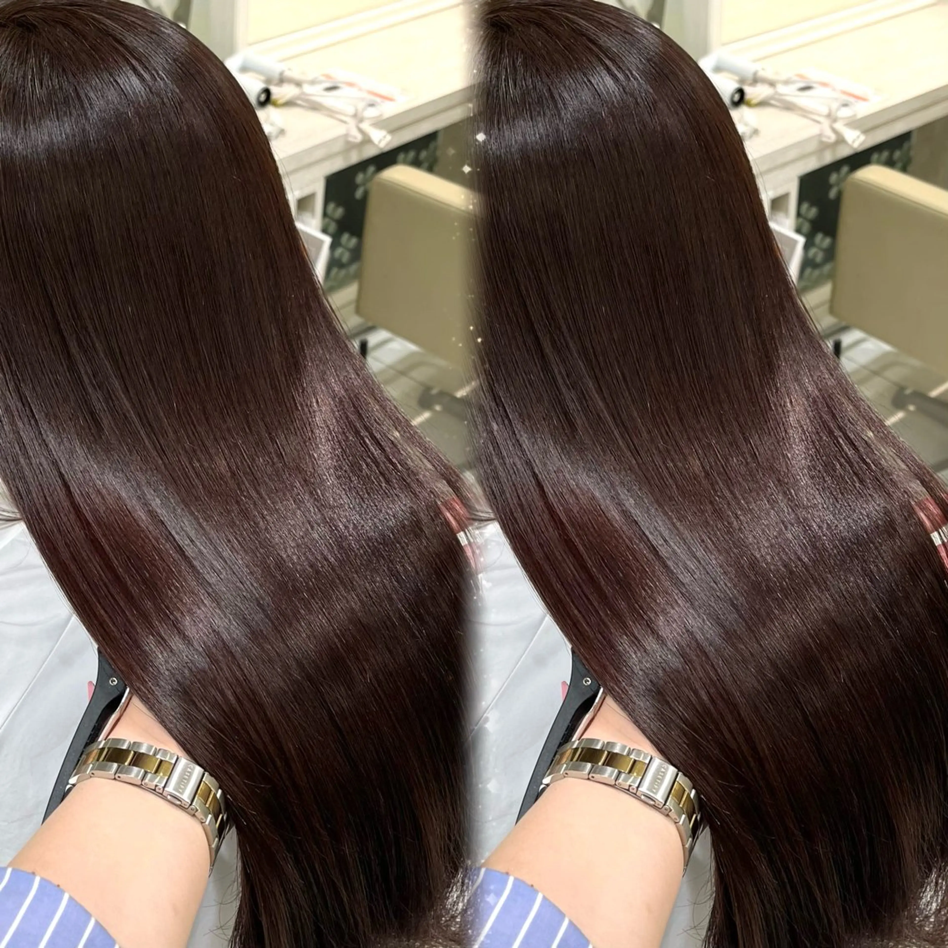 透明感カラー＋資生堂シールドトリートメントの写真