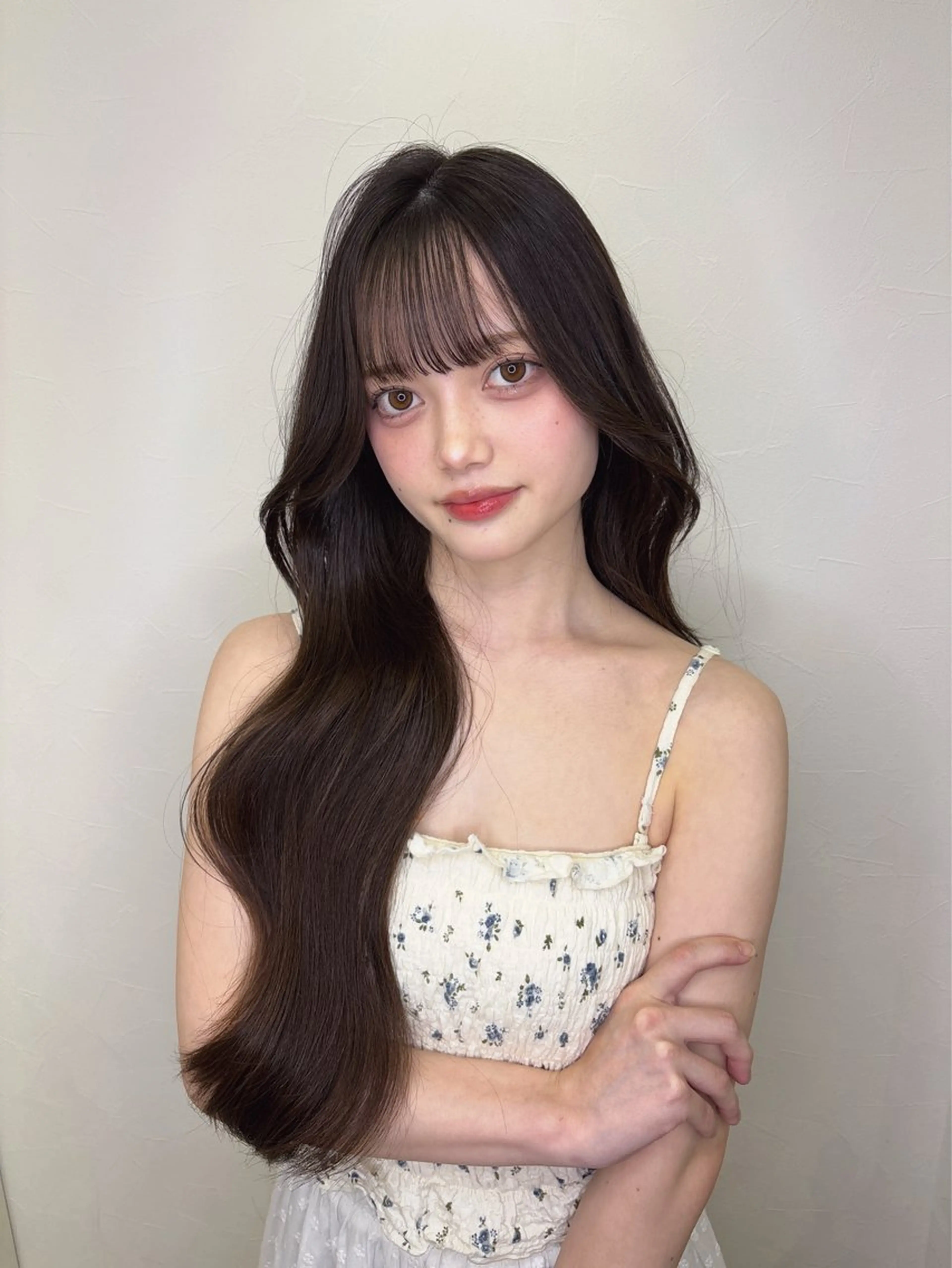 ロング 盛れる顔周り/髪質 改善/ふみか🩰🤍のヘアスタイル