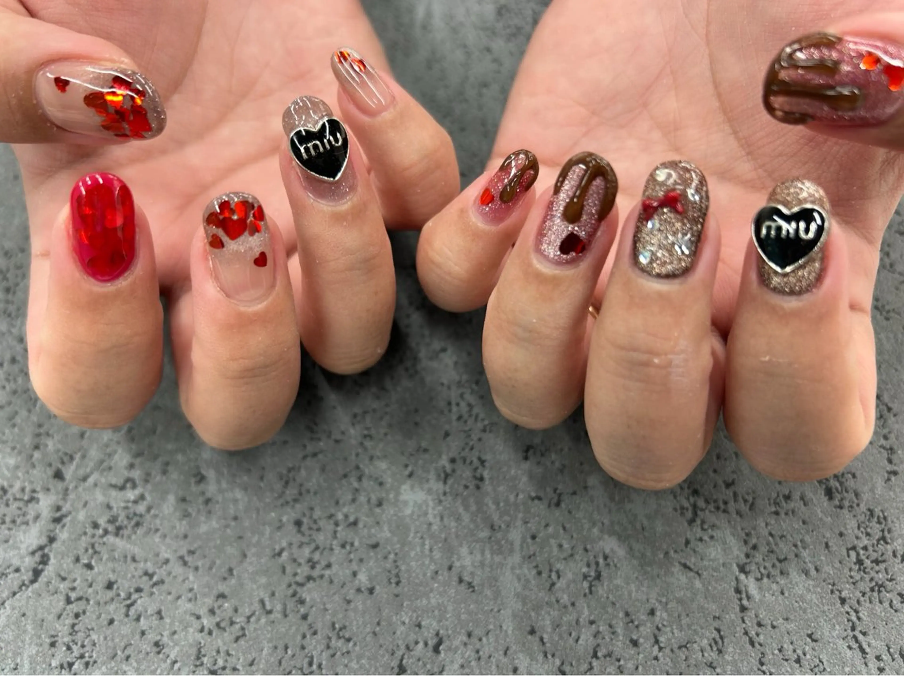 ネイル バレンタイン ハンドネイル Nail Salon agré所属・agré ネイルサロン　アグレのネイルデザイン