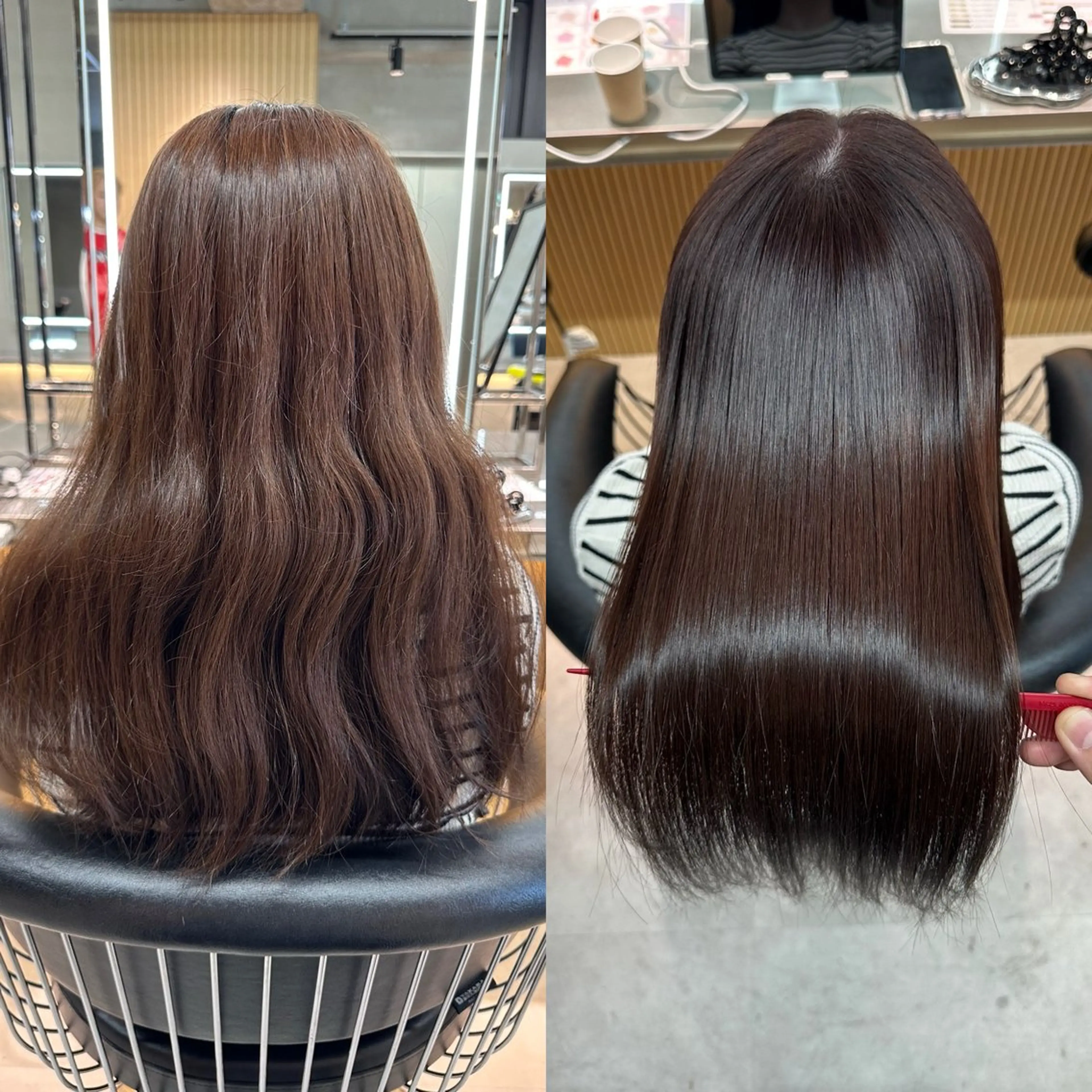 セミロング カット ヘアカラー 縮毛矯正 トリートメント ✨髪質改善特化✨副 店長椎葉信乃介のヘアスタイル