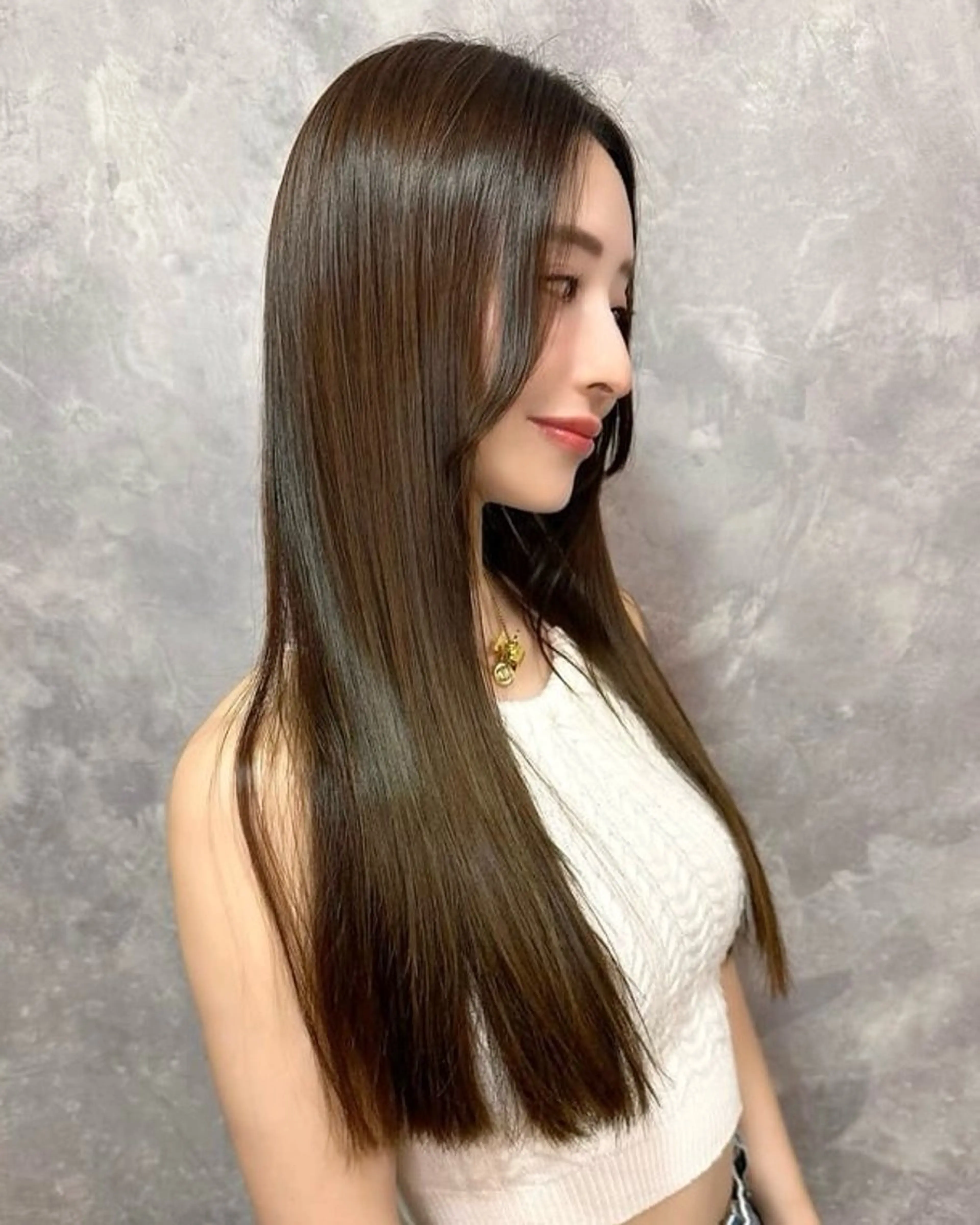 ロング 西新/縮毛矯正 /メンズカットのヘアスタイル