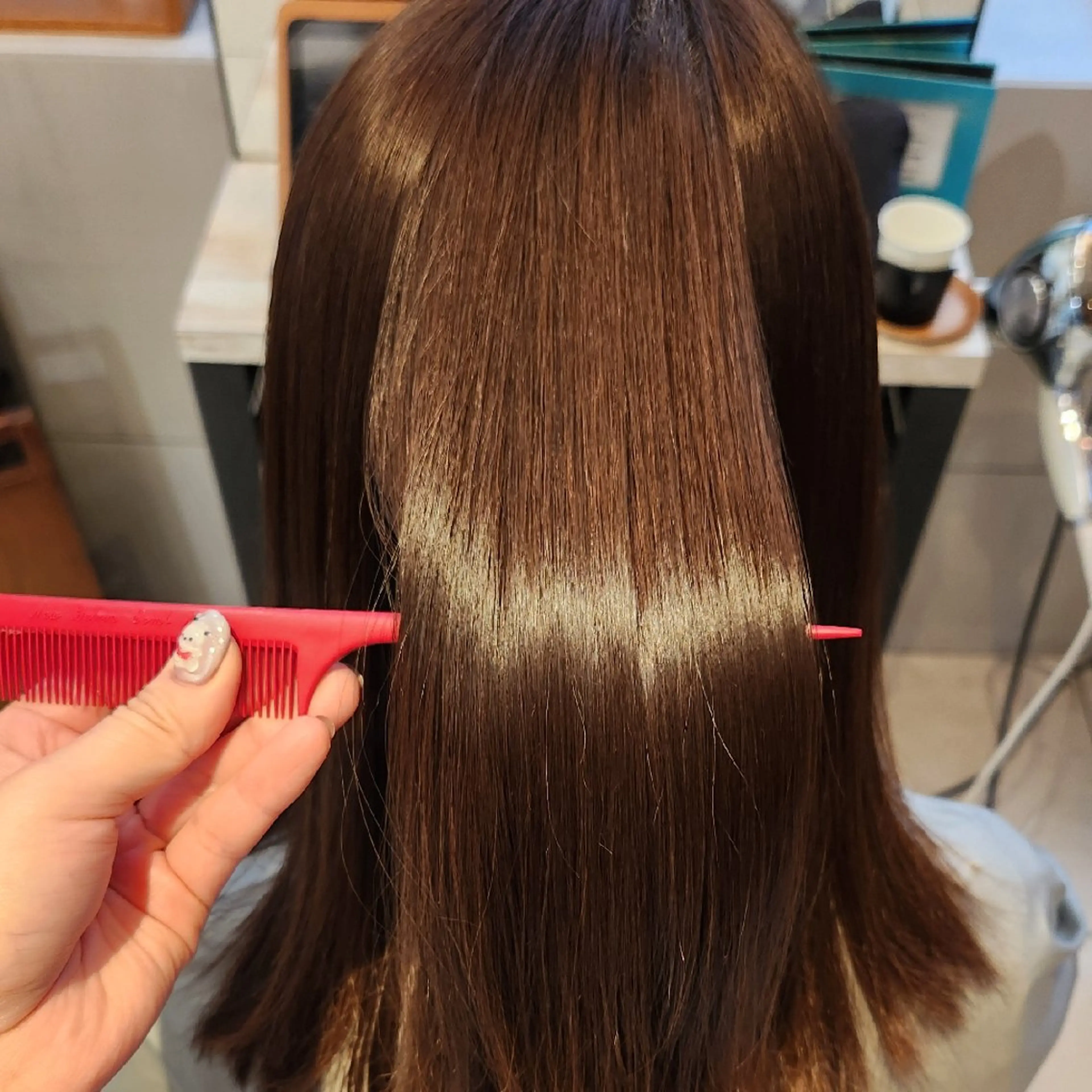 縮毛矯正 くまだ あかねฅ🐶🐾のヘアスタイル