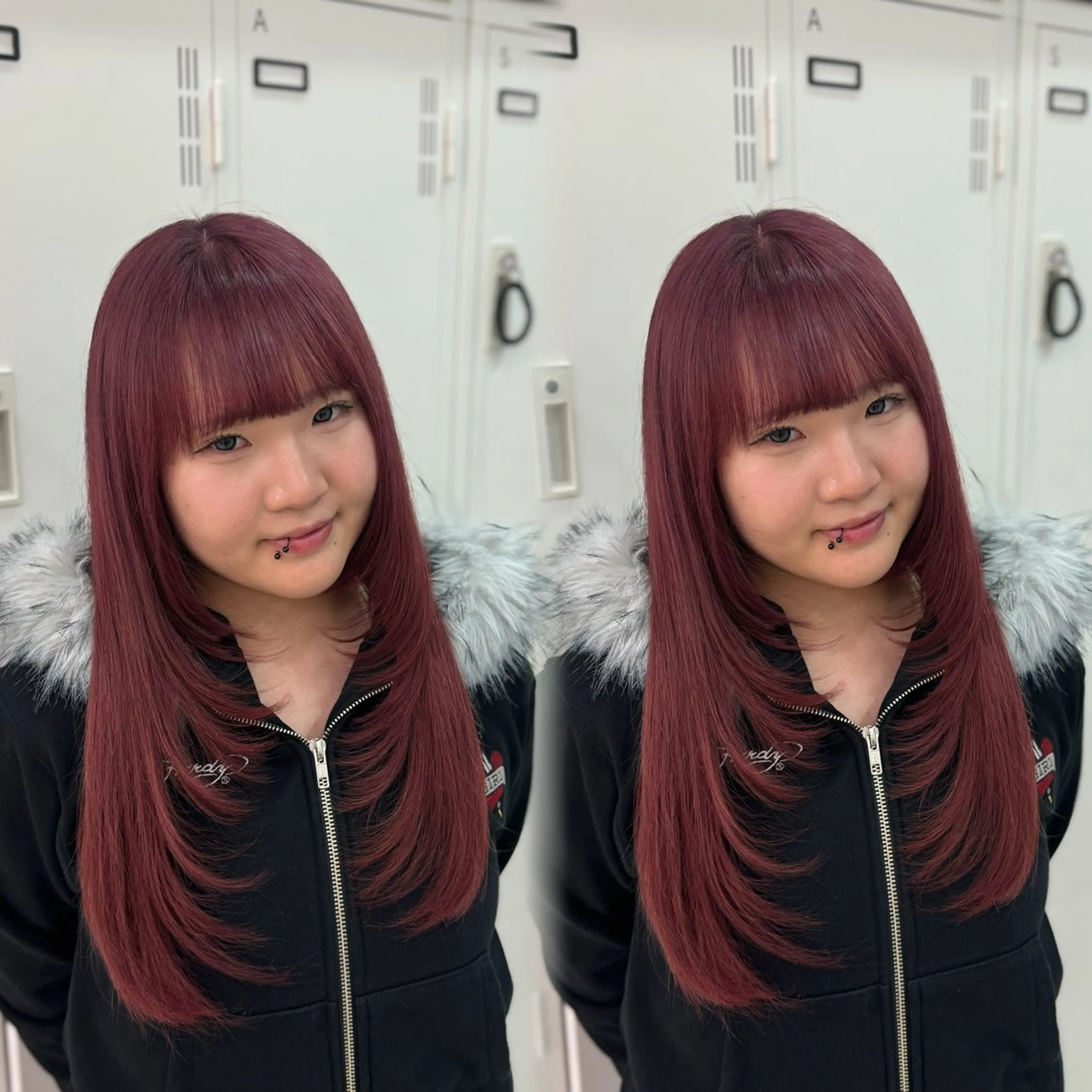 ロング カラー ヘアカラー トリートメント Ash/ tomona𝜗𝜚のヘアスタイル