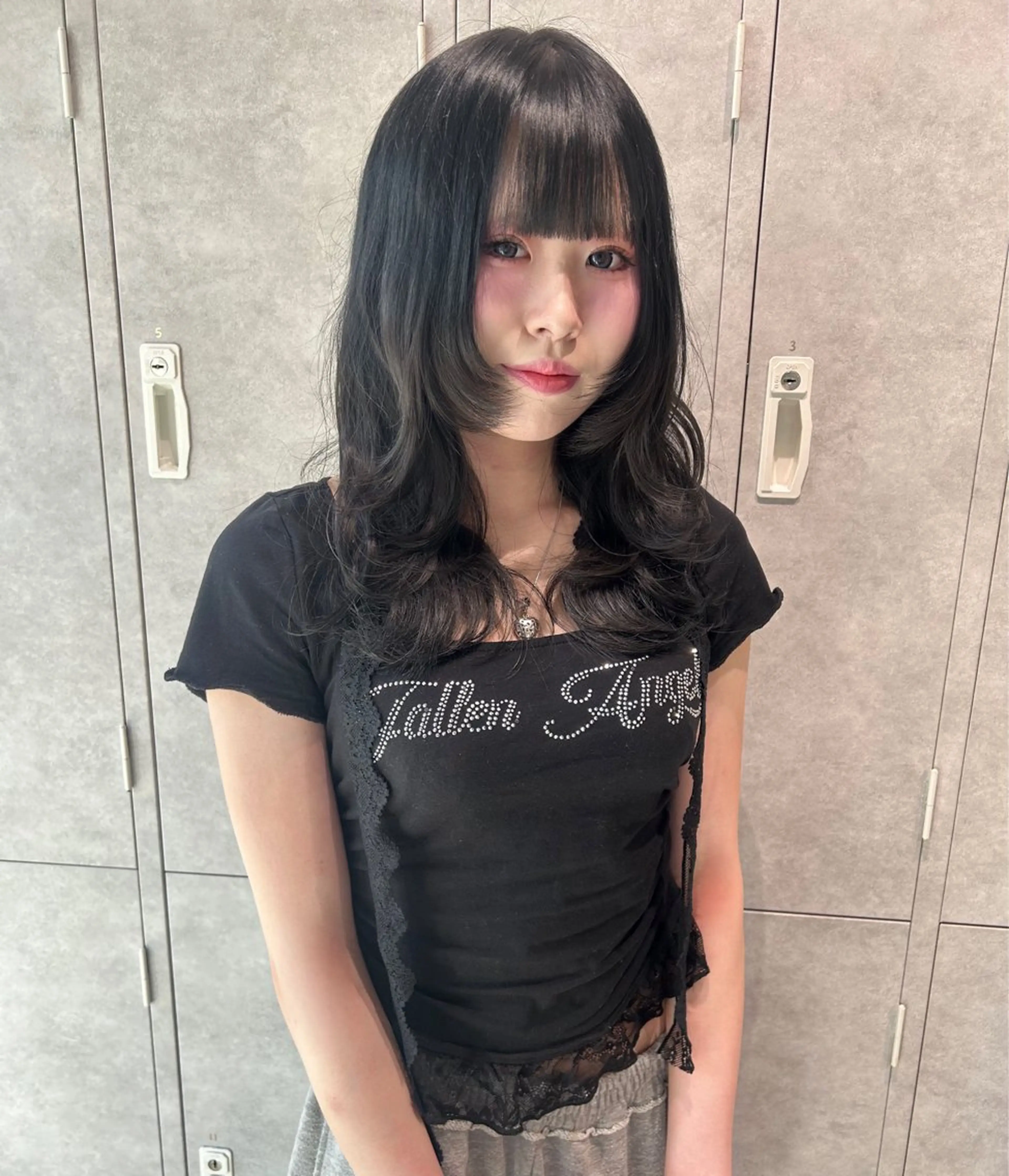 ロング カラー カット ヘアカラー 艶カラー レイヤーカット　ゆめのヘアスタイル