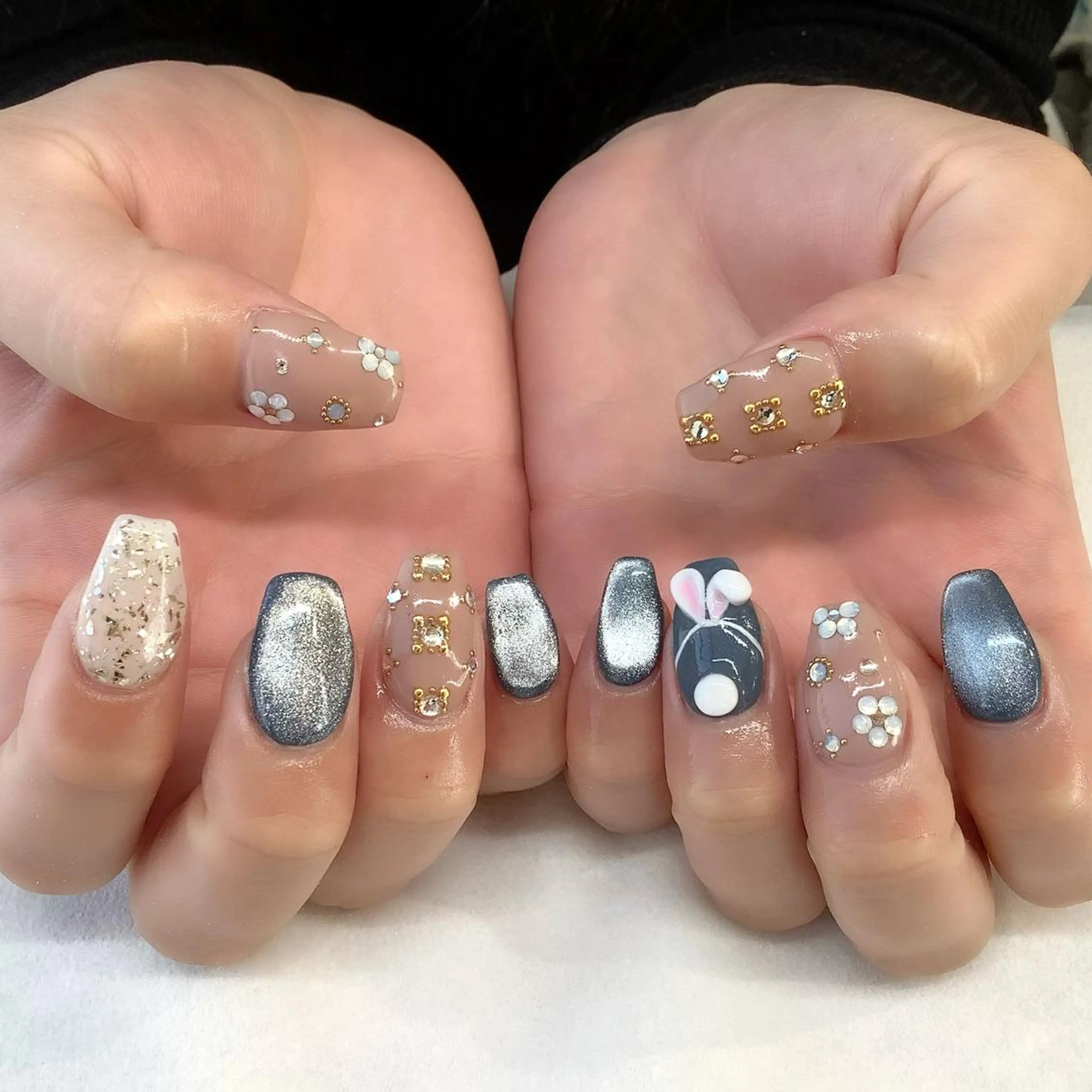 ネイル ハンドネイル 💎🐰 saki. m 🐰💎のネイルデザイン