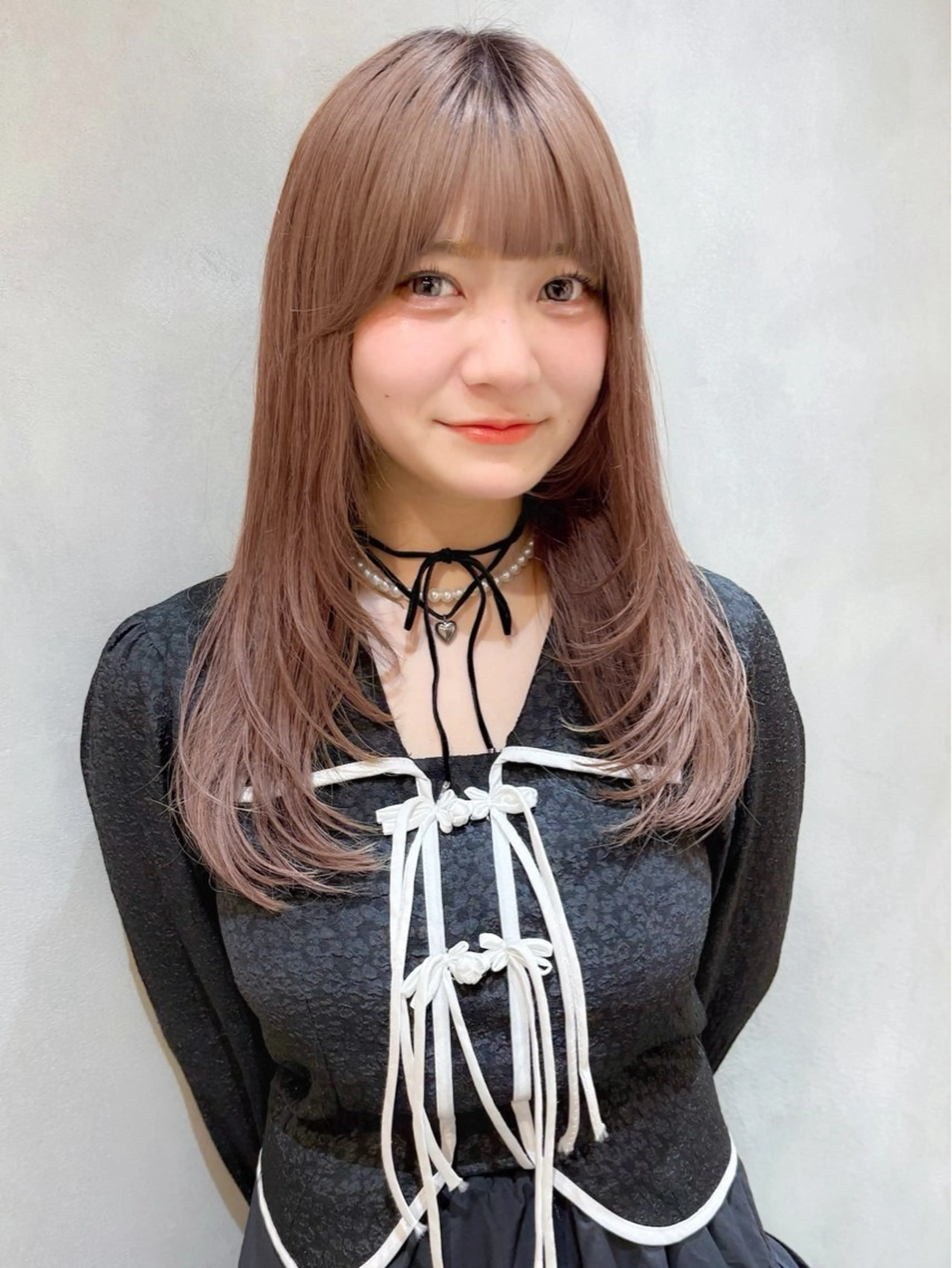 セミロング カラー 透明感カラー 韓国風ヘア レイヤーカット カット ヘアカラー トリートメント 韓国ヘア🇰🇷／艶 カラー🫧/木村和生のヘアスタイル