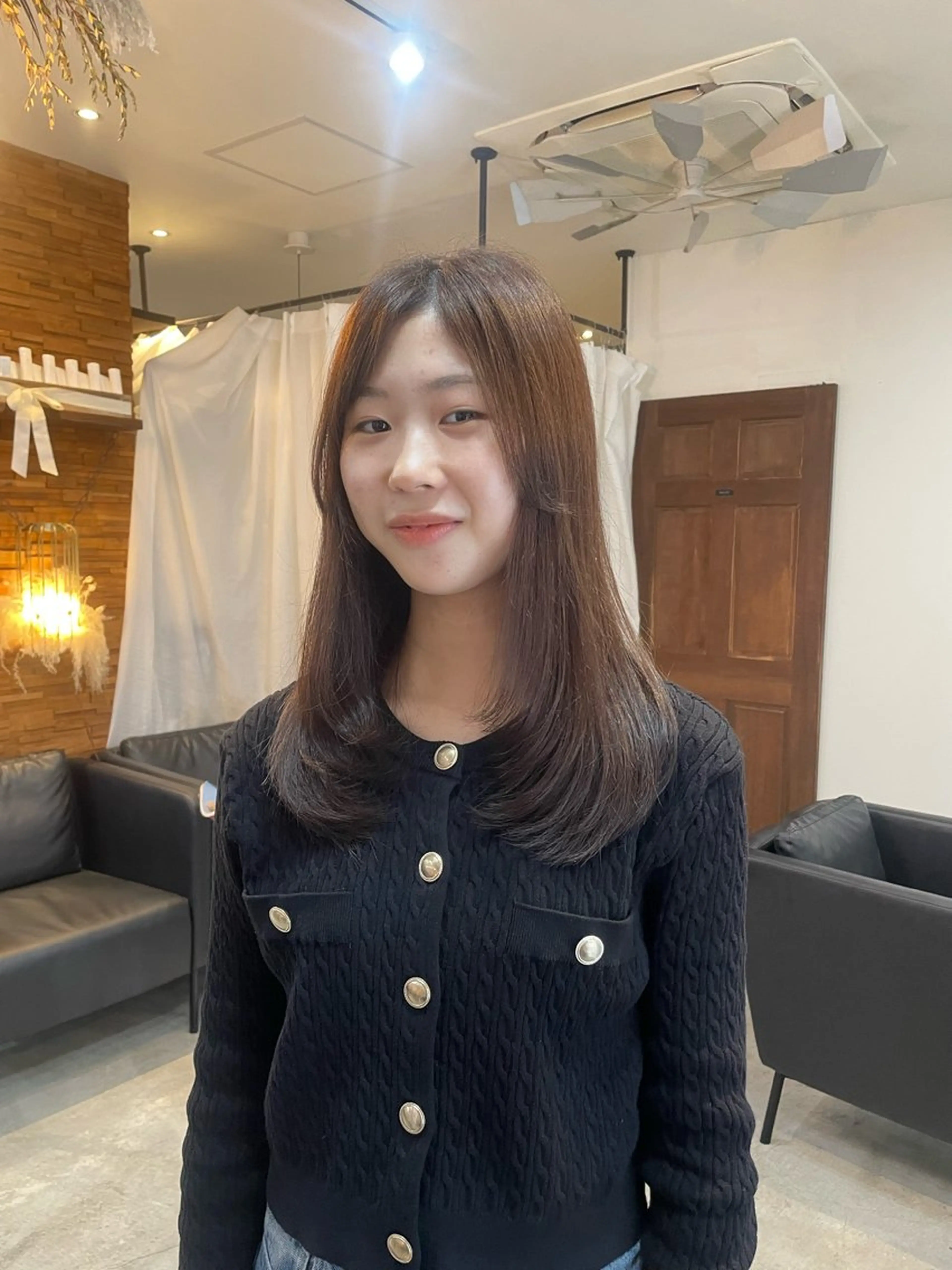 セミロング 顔周りカット 🎀サヤカ🎀のヘアスタイル