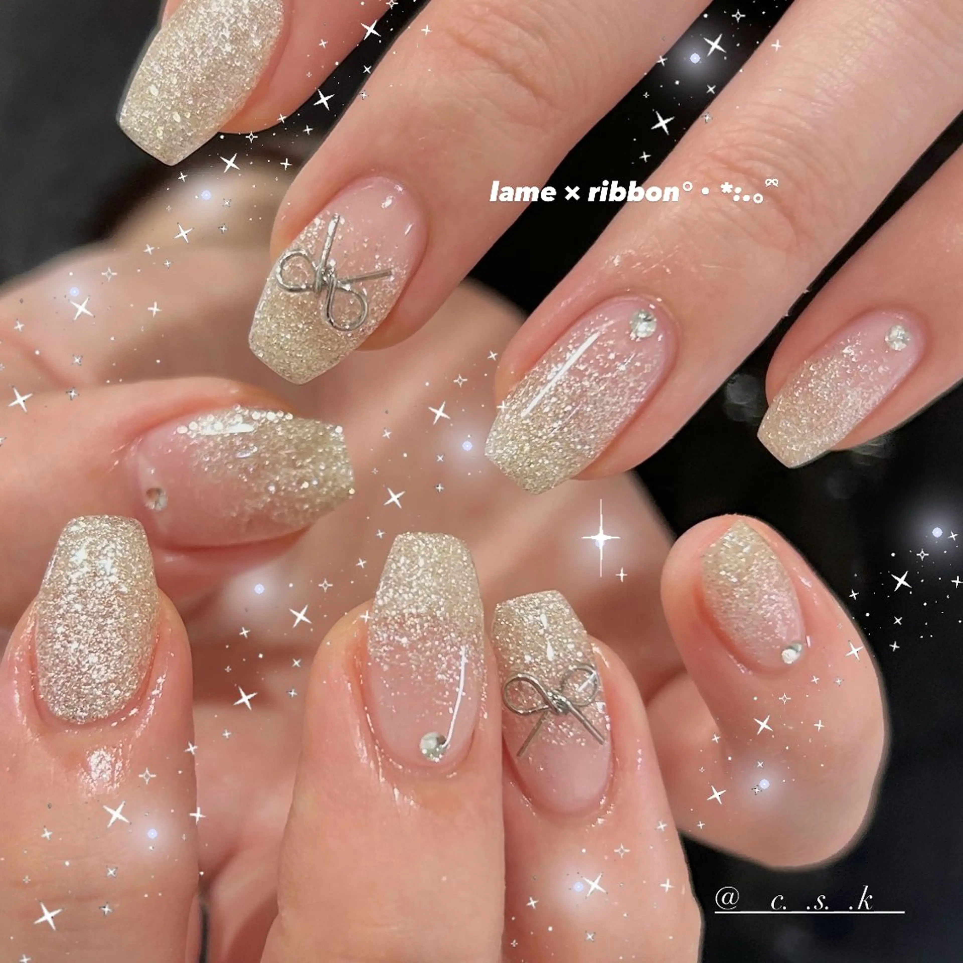 ネイル フレンチネイル ジェルネイル ガーリー 韓国ネイル パラジェル ハンドネイル 🎀チーク/ちゅるん 🫧chisa🎀のネイルデザイン