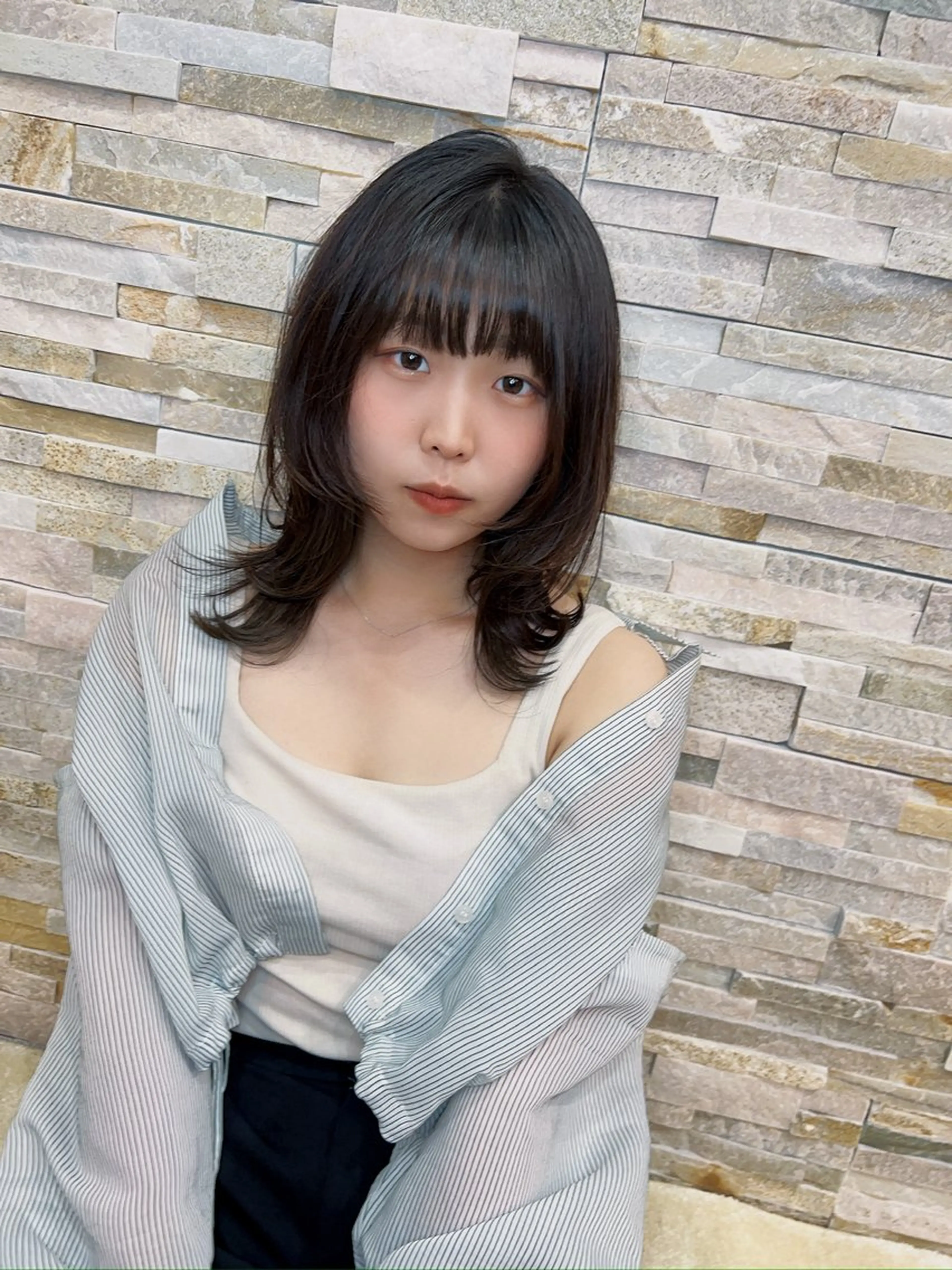 ミディアム ウルフカット familiar BOND所属・佐々木陸斗 ショート&メンズのヘアスタイル