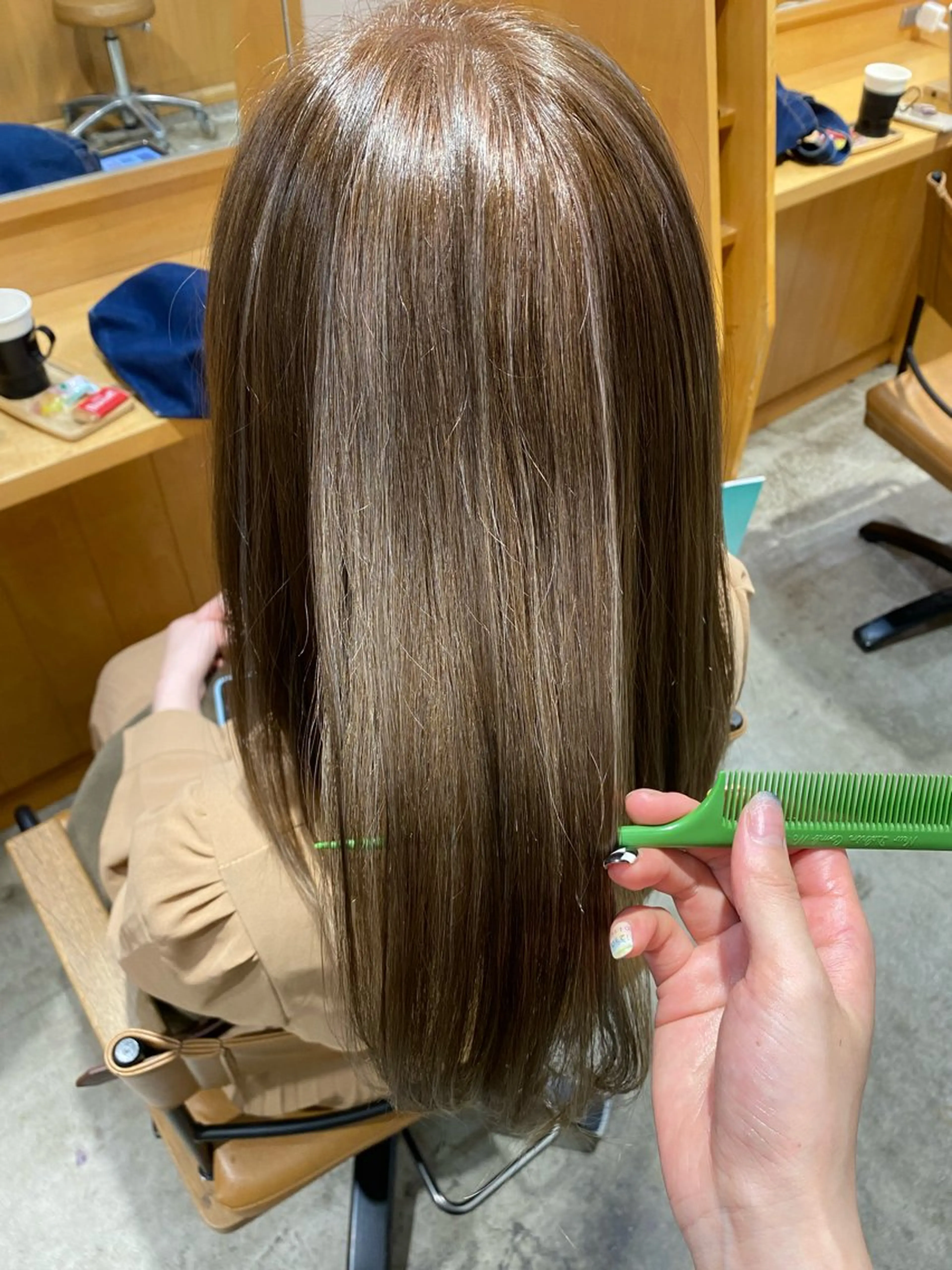 ミディアム ハイライト ヘアカラー GINZARay2 風本朱里🐥のヘアスタイル