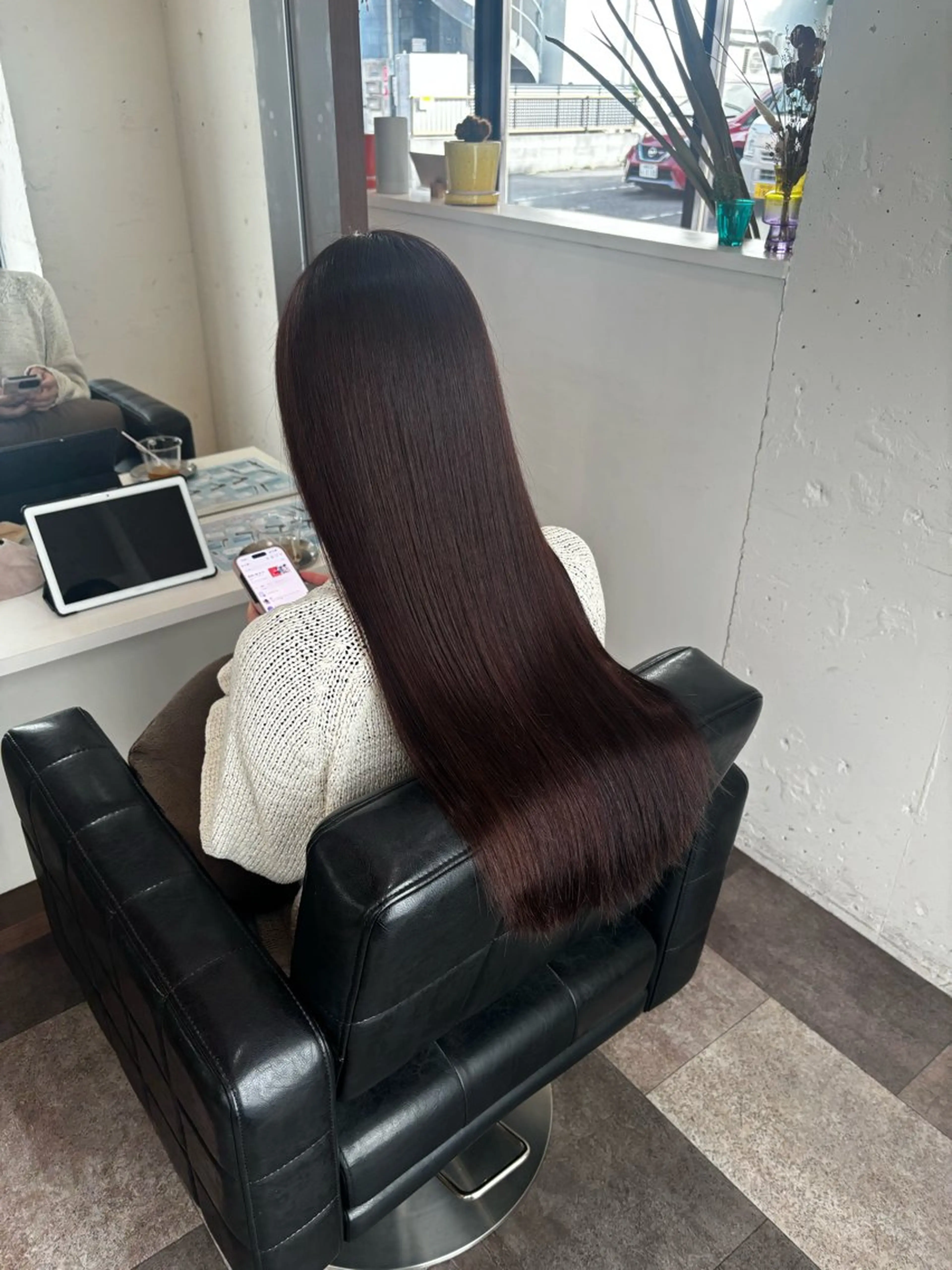 ロング トリートメント ヘアカラー 🍒サクラ🍒 /透明感カラー/艶髪のヘアスタイル