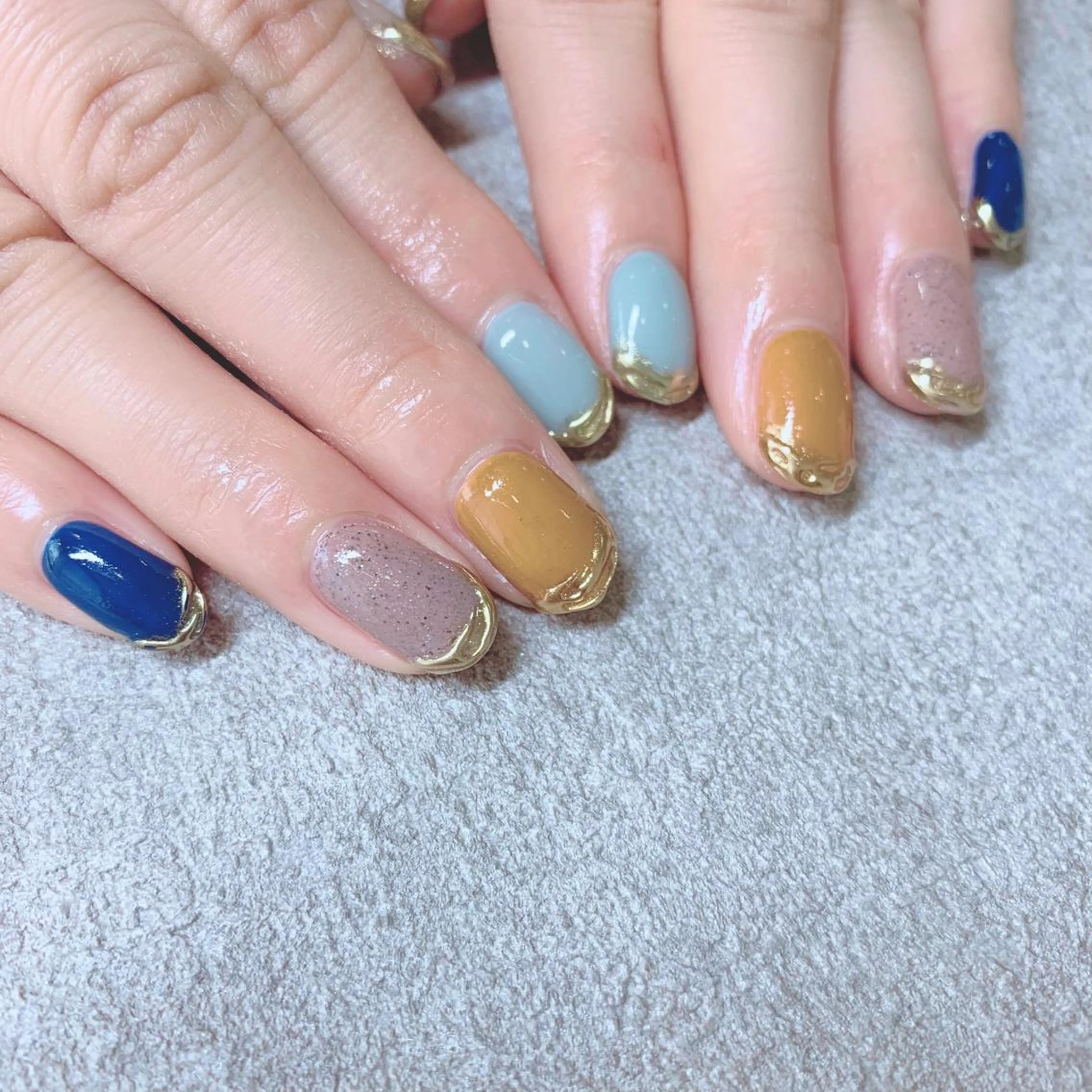 カラー ネイル ハンドネイル Cozy_ ilumのネイルデザイン