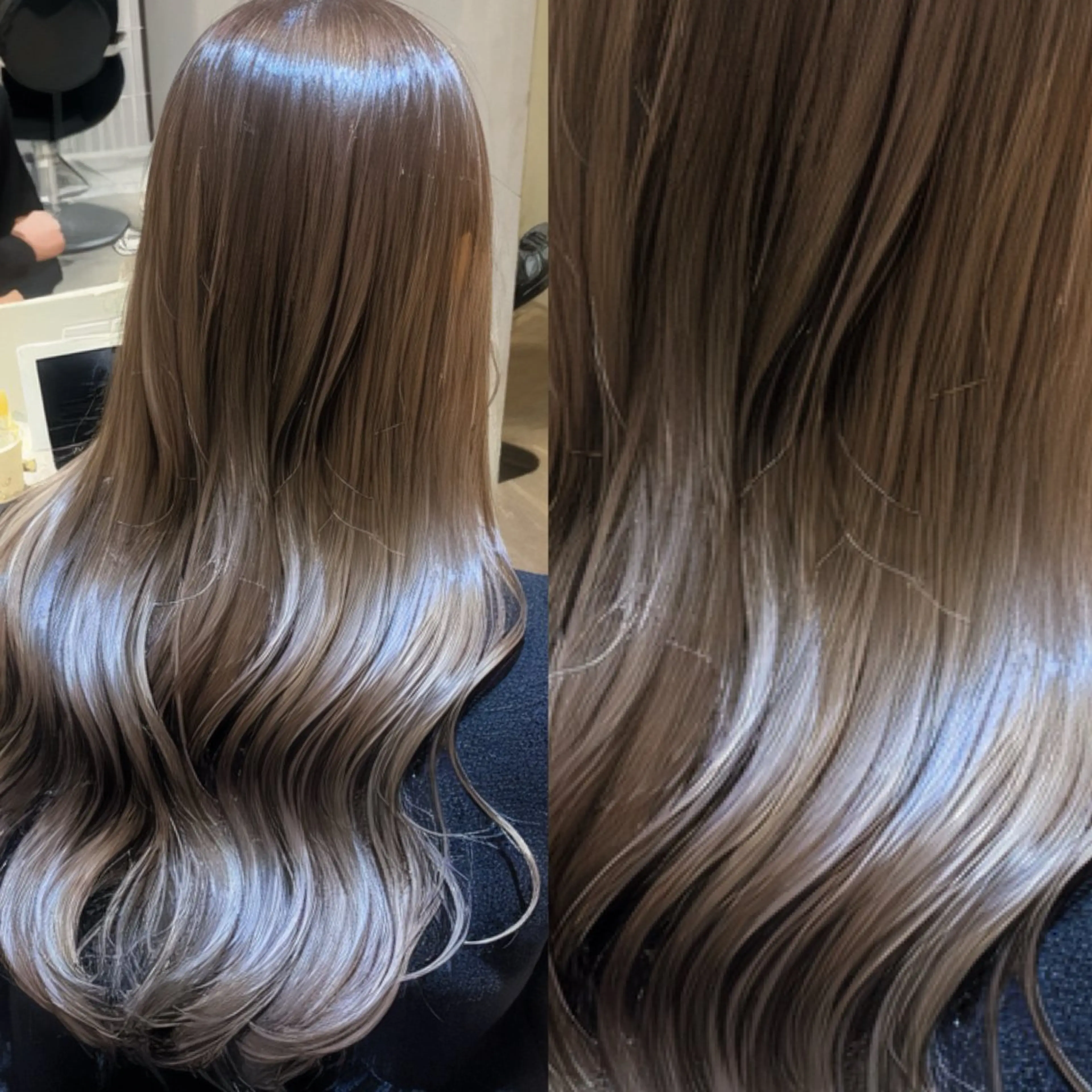 ロング カラー ベージュカラー ブリーチ ケアブリーチ ケアカラー 透明感カラー カット ヘアカラー トリートメント ラフィスヘアードープ所属・👑髪質改善wカラー /ハイトーン/アユカのヘアスタイル