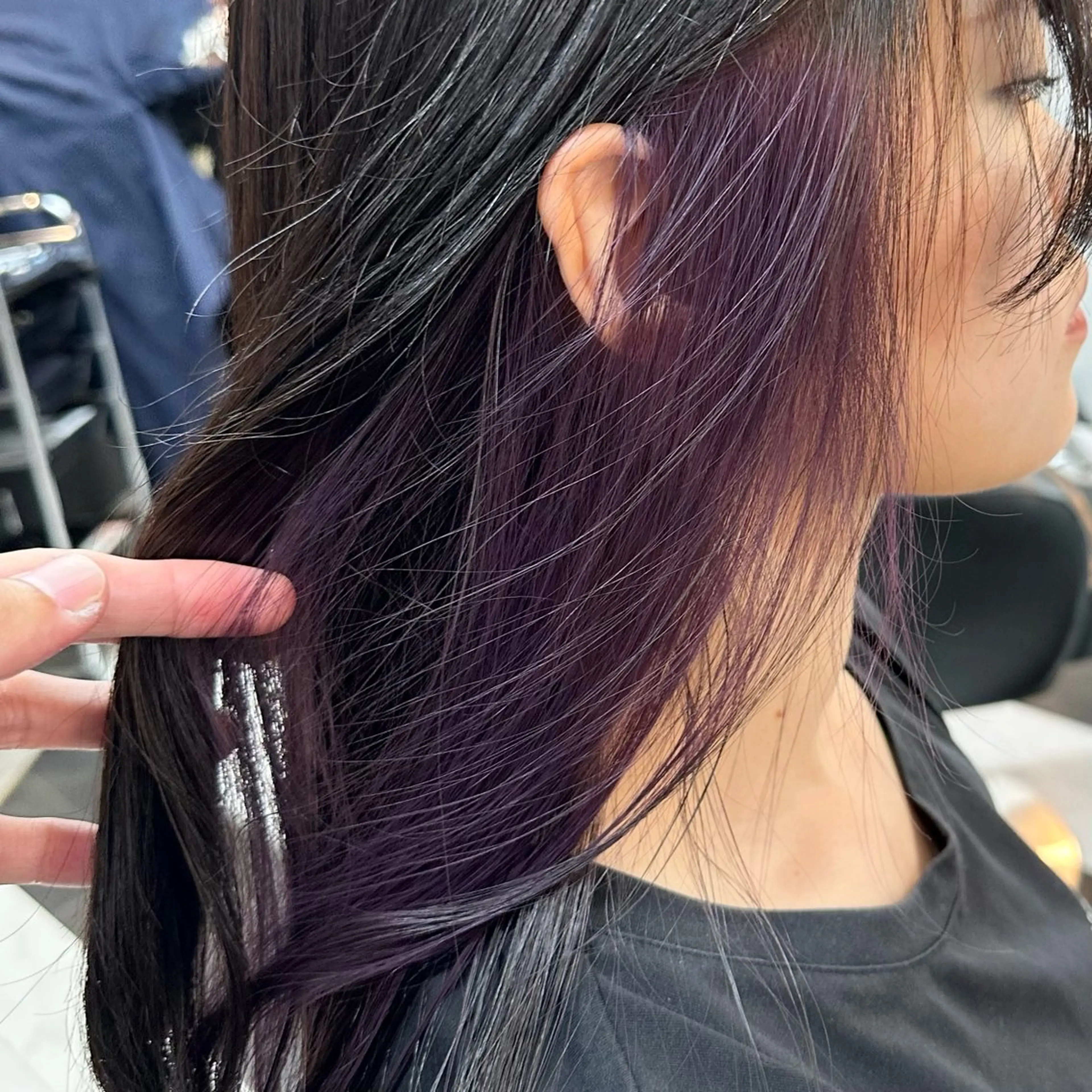 セミロング カラー 守屋 寿哉のヘアスタイル