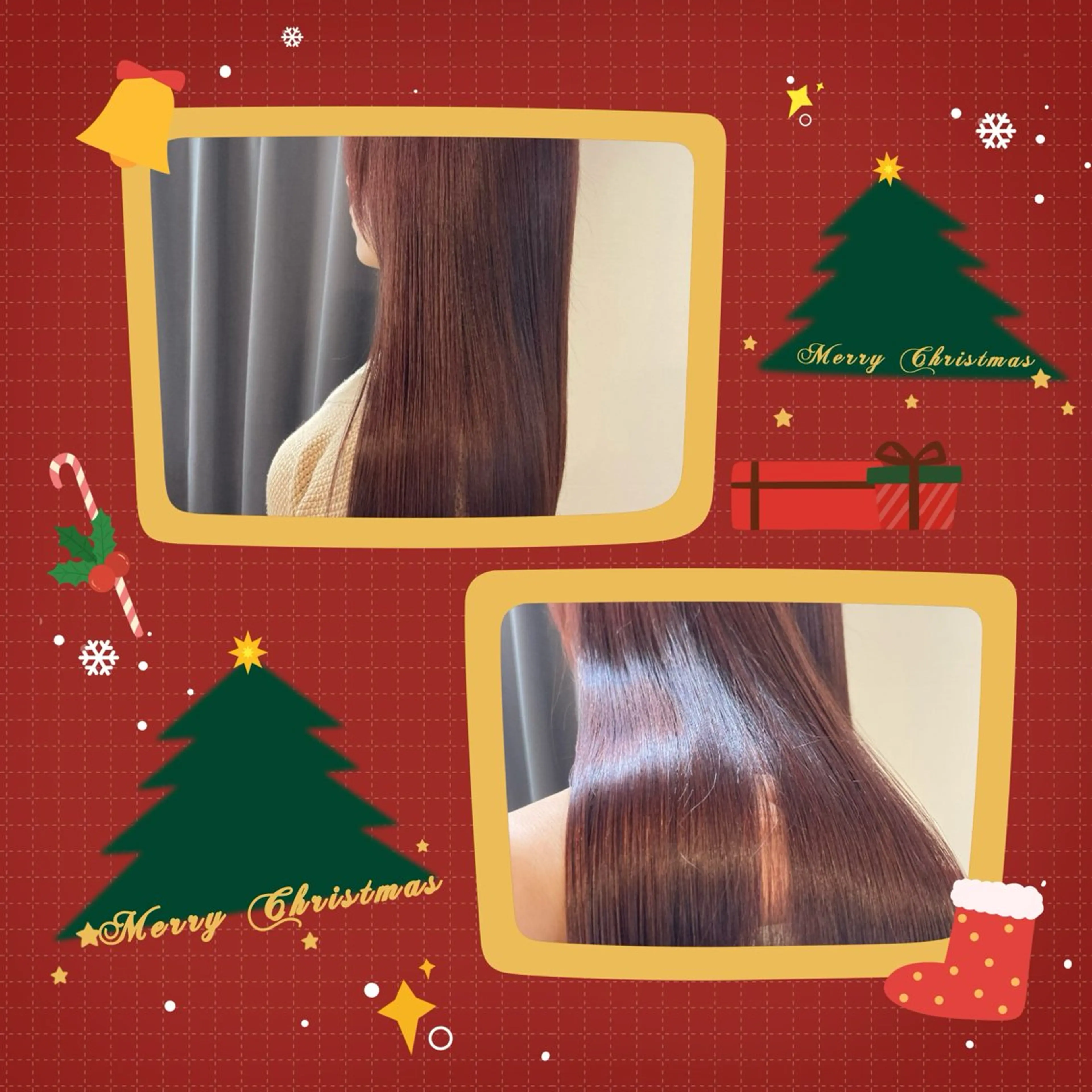 ◆ 冬の特別カラー🎁ワンカラーでつくるうるツヤ暖色カラー✨イベント前のキレイを応援します💖の写真