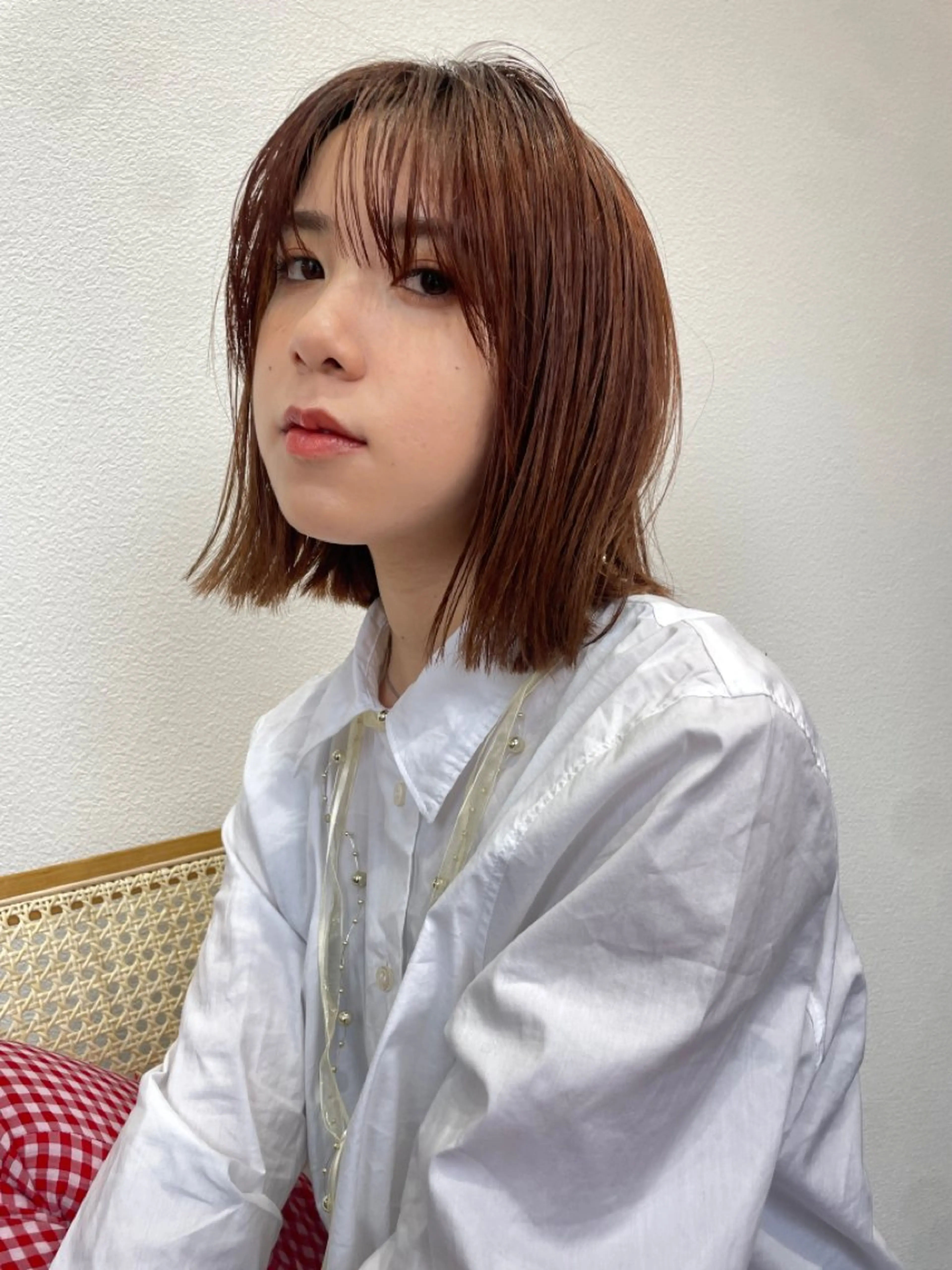 ミディアム カラー パーマ ミディアムパーマ レイヤー／似合わせ TAKUYAのヘアスタイル