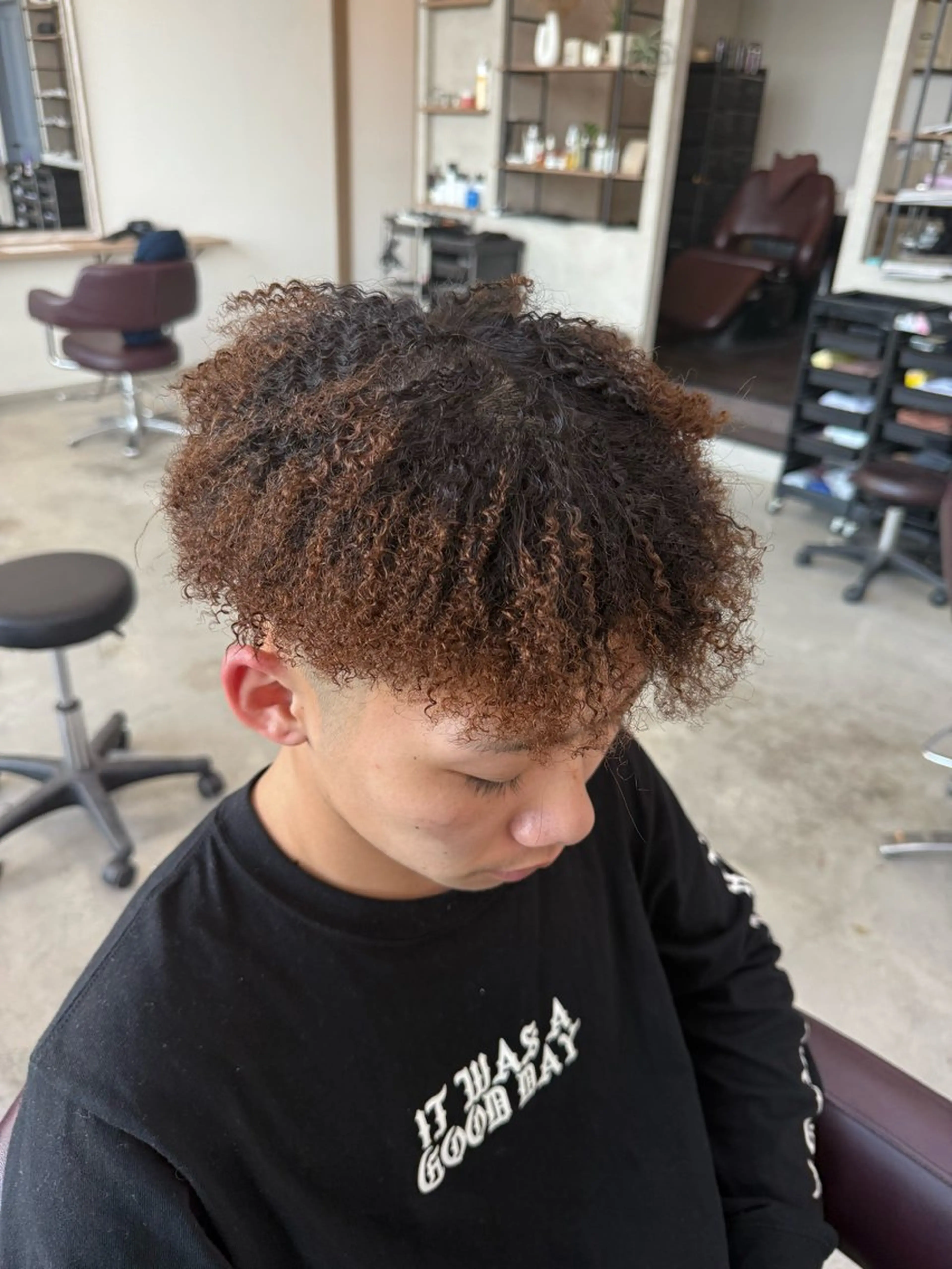 パーマ メンズ フェードカット メンズパーマ 矢野 巧のヘアスタイル