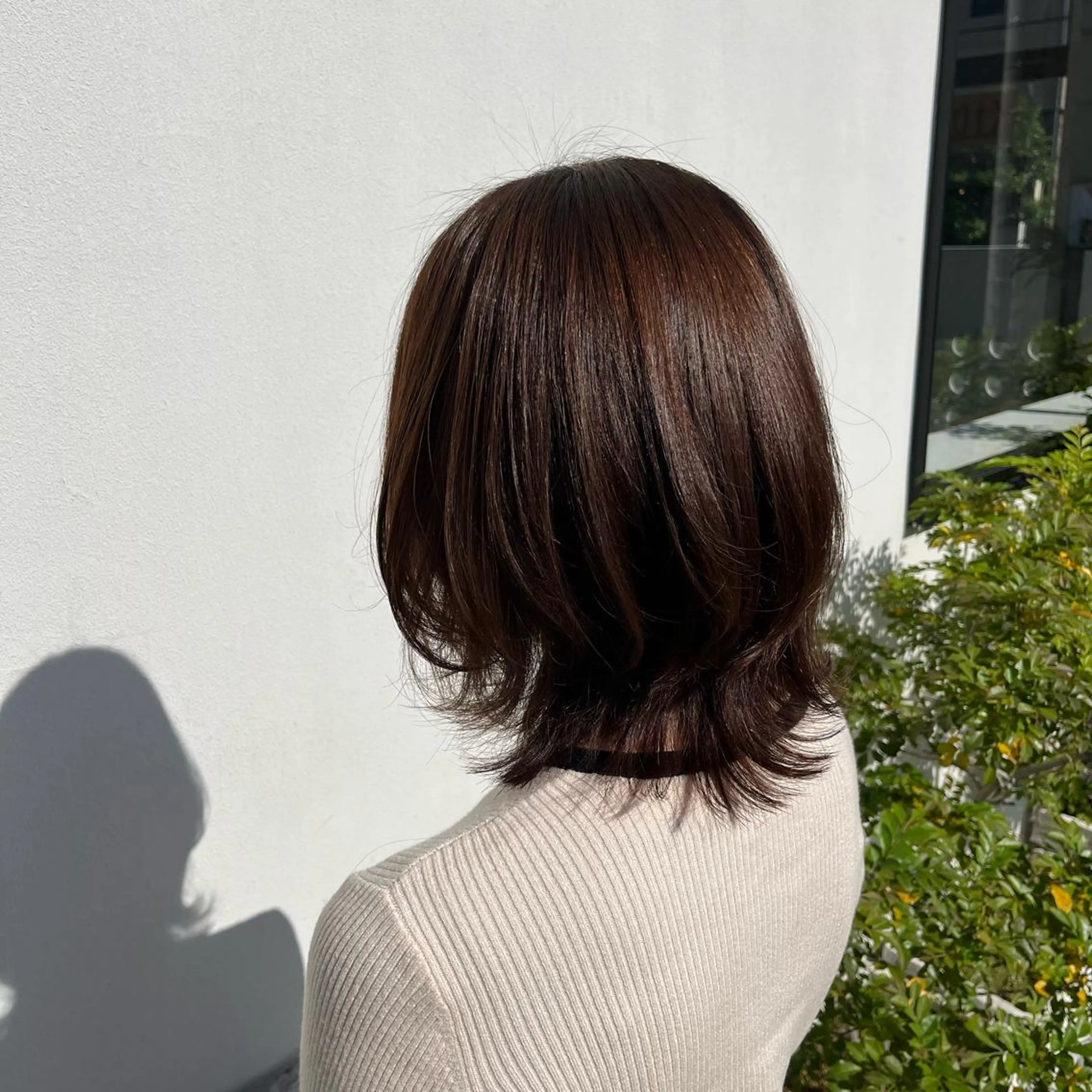 ミディアム 松本 玲菜のヘアスタイル