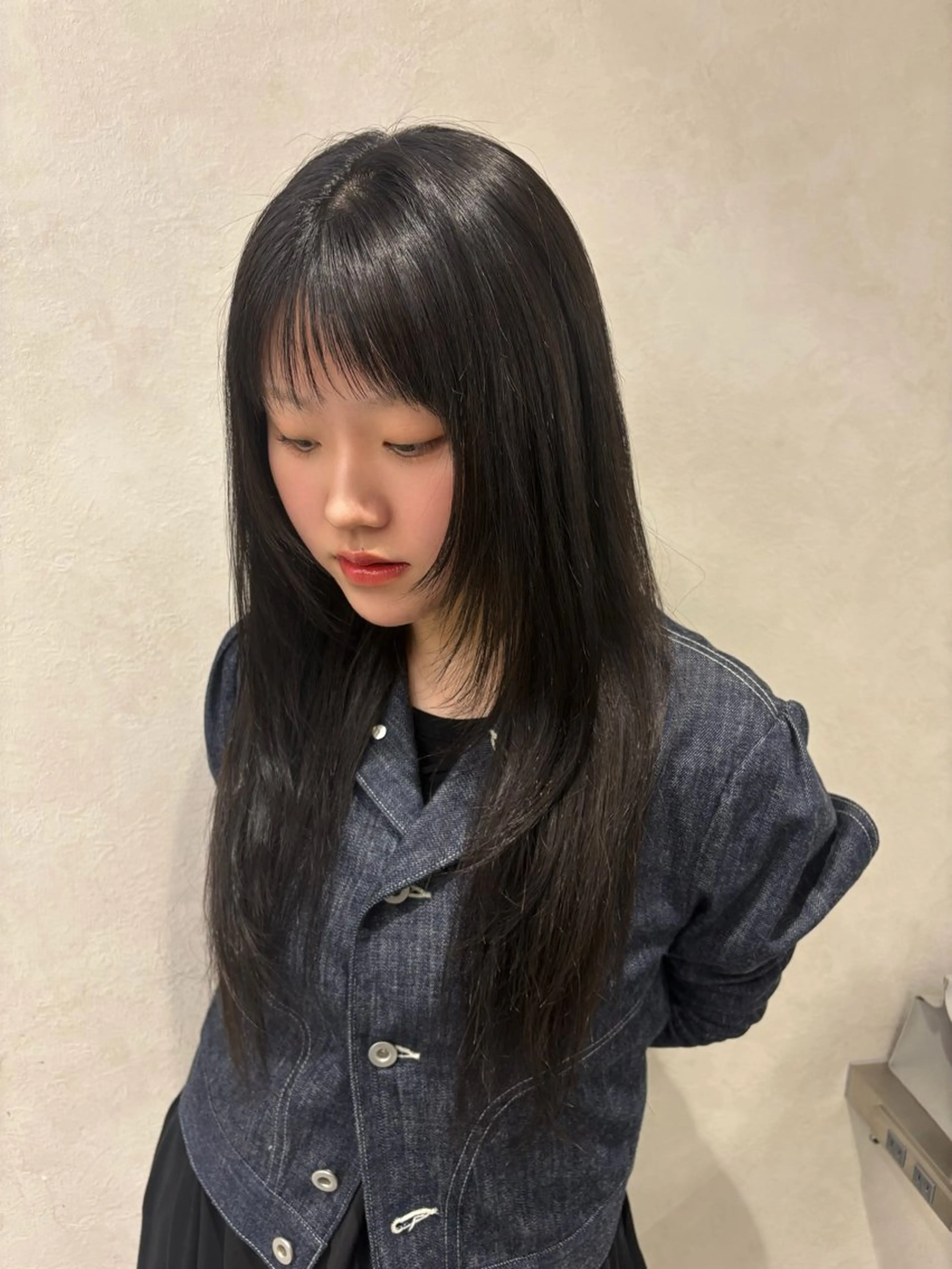 ロング ハッシュカット ハイレイヤー 韓国風ヘア レイヤーカット Yuta✂︎ 韓国レイヤー🪽のヘアスタイル