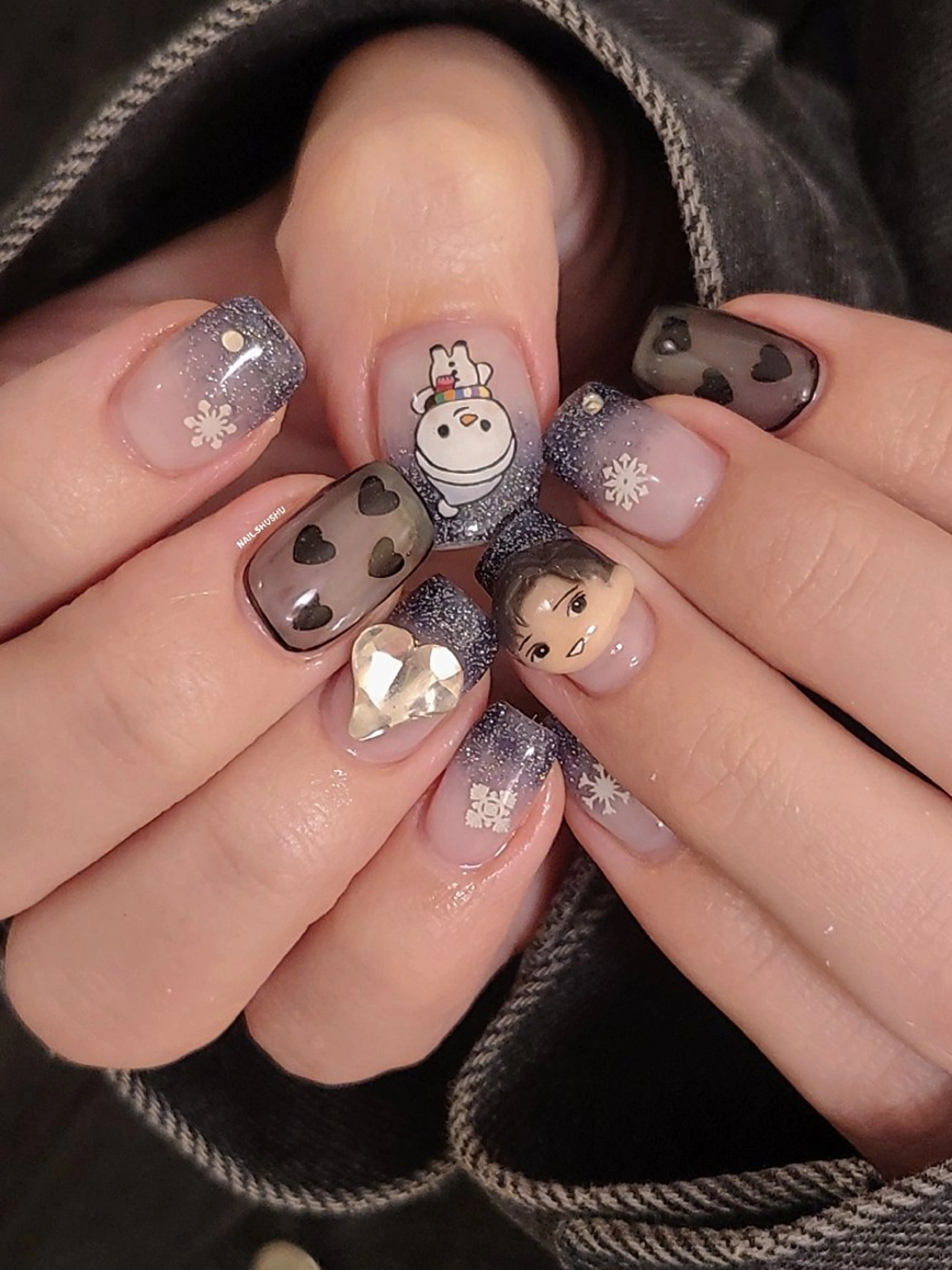 ネイル ハンドネイル 3dパーツ/流行り 👧shushu❤️のネイルデザイン